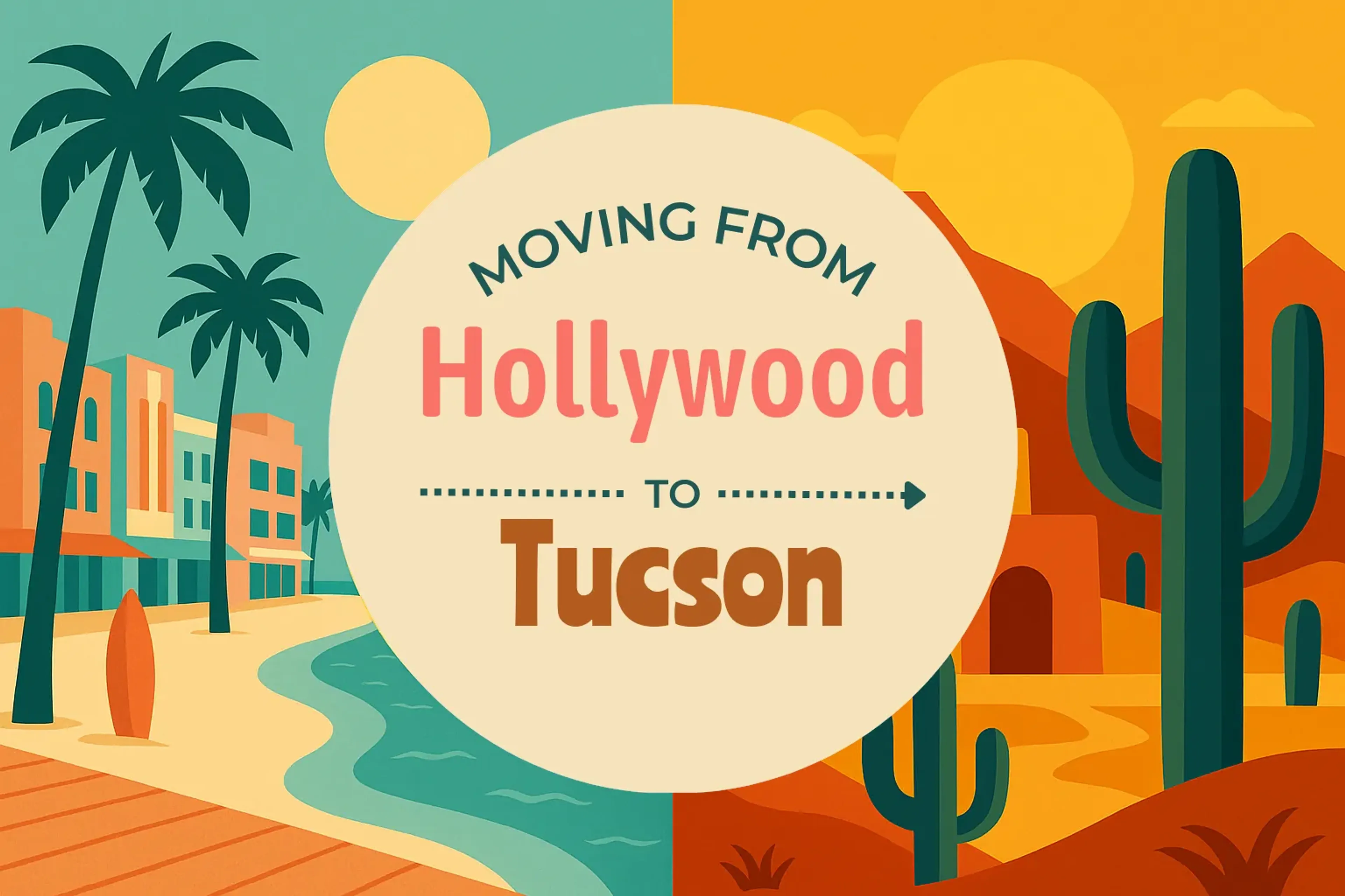 Side-by-side comparison of Hollywood to Tucson moving companies