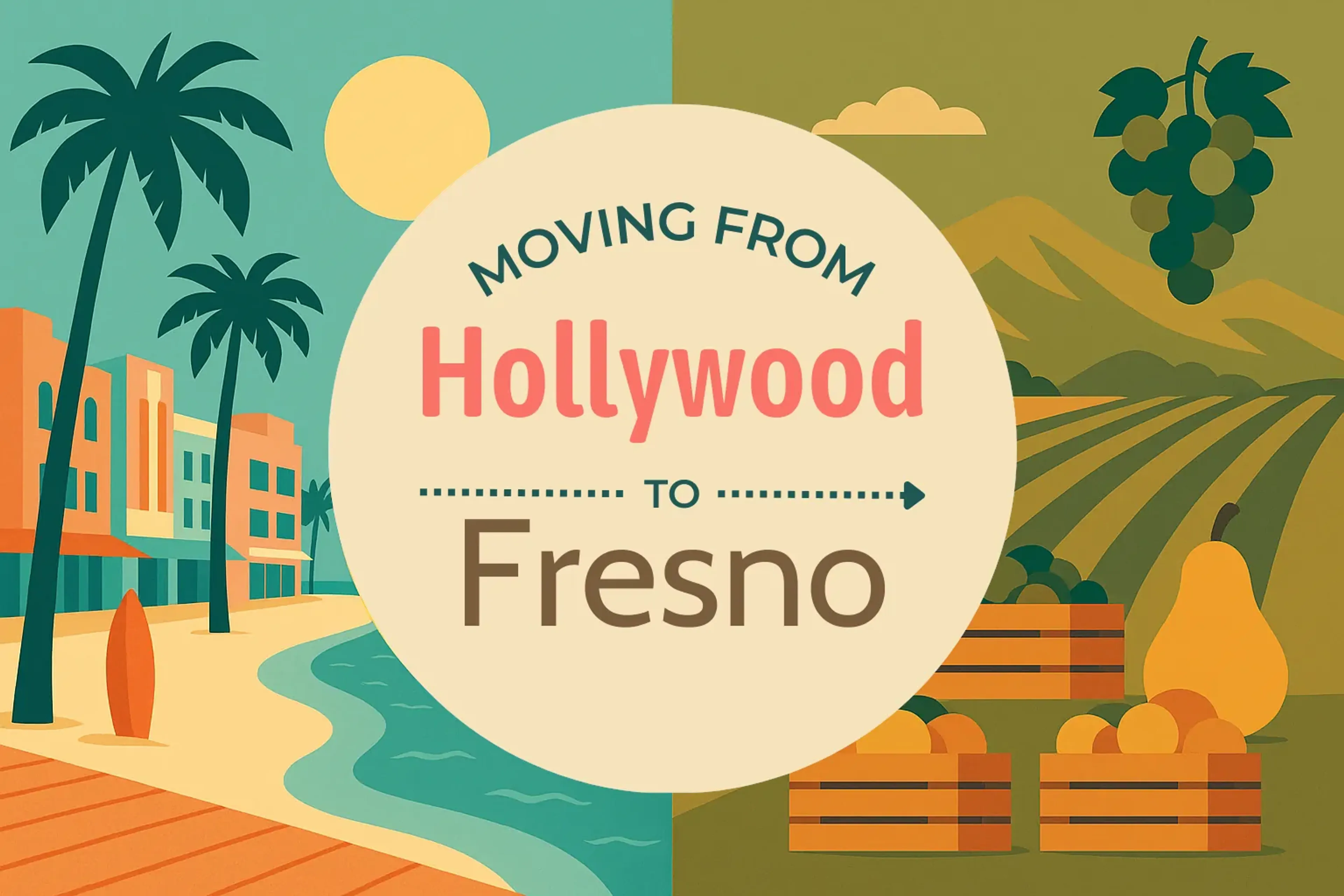 Side-by-side comparison of Hollywood to Fresno moving companies