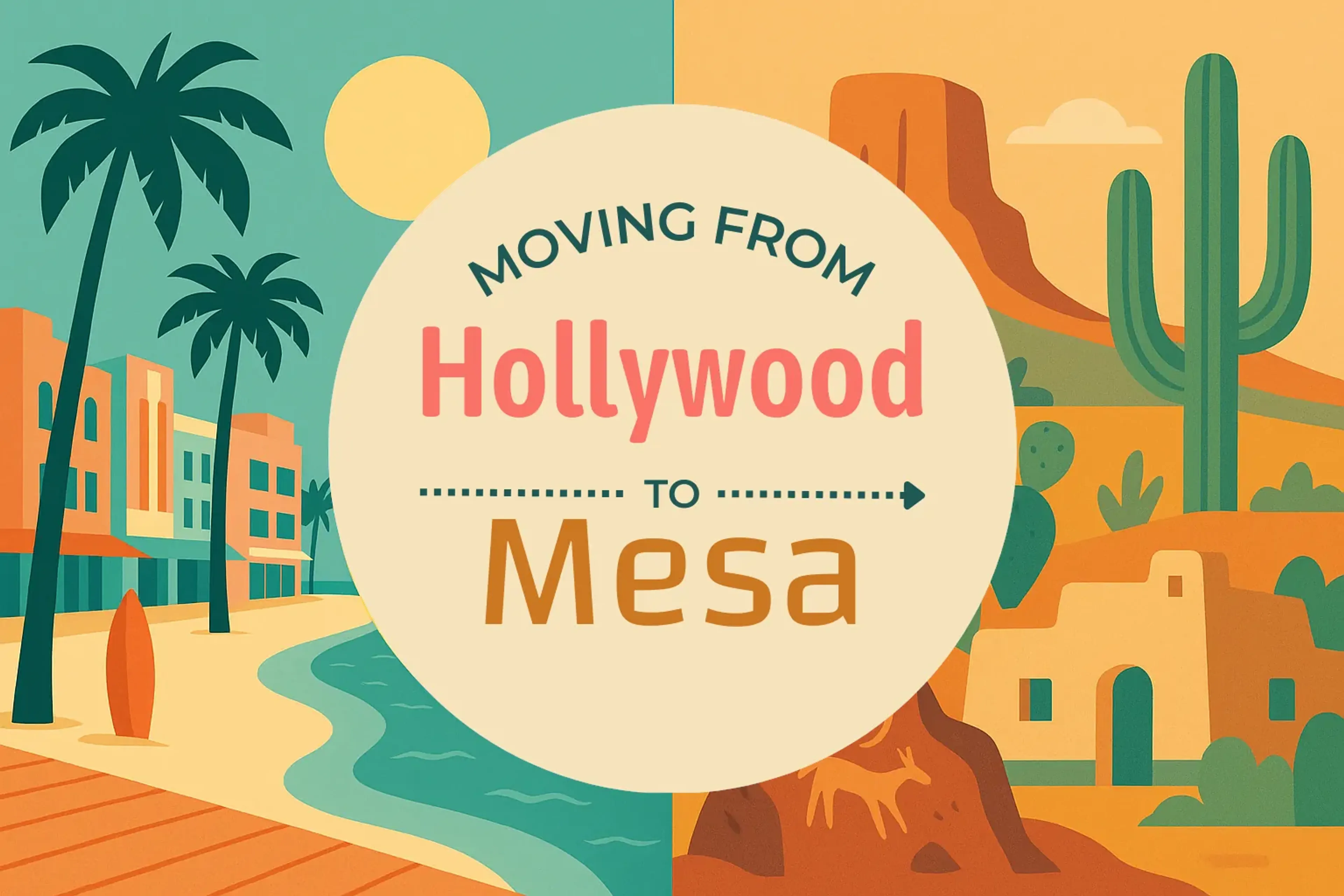 Side-by-side comparison of Hollywood to Mesa moving companies