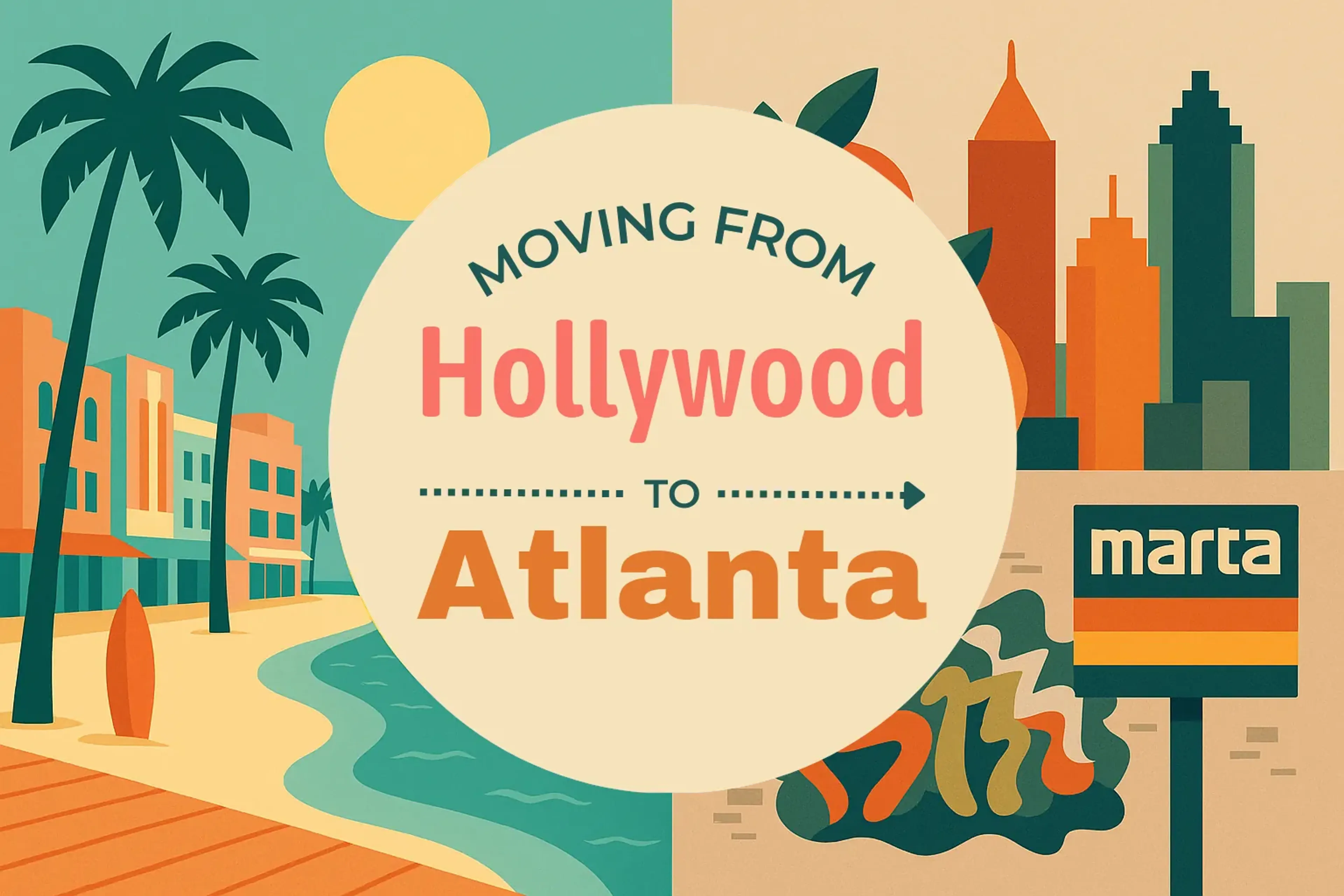 Side-by-side comparison of Hollywood to Atlanta moving companies