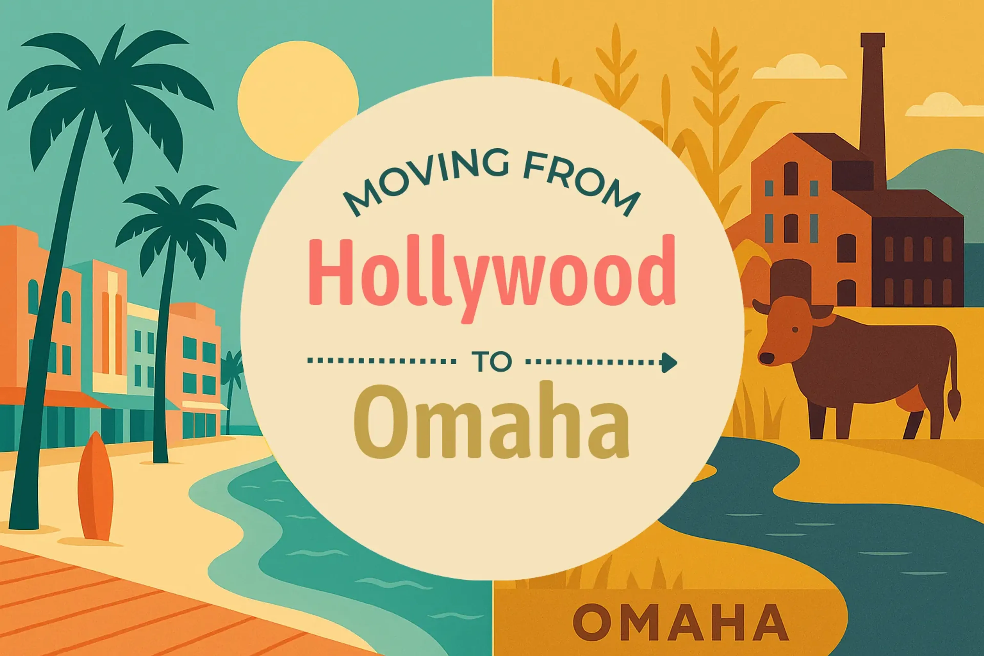 Side-by-side comparison of Hollywood to Omaha moving companies