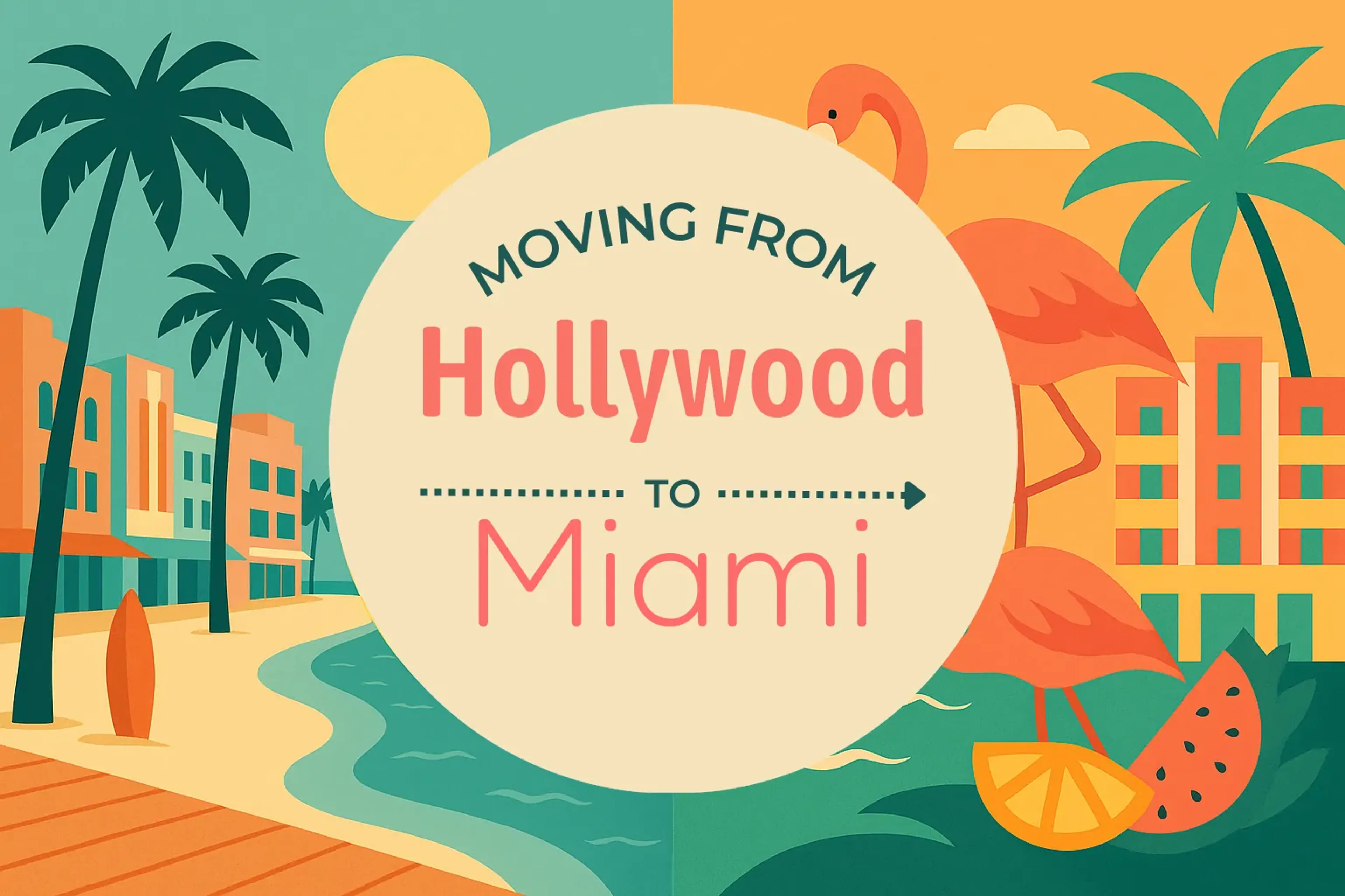 Side-by-side comparison of Hollywood to Miami moving companies