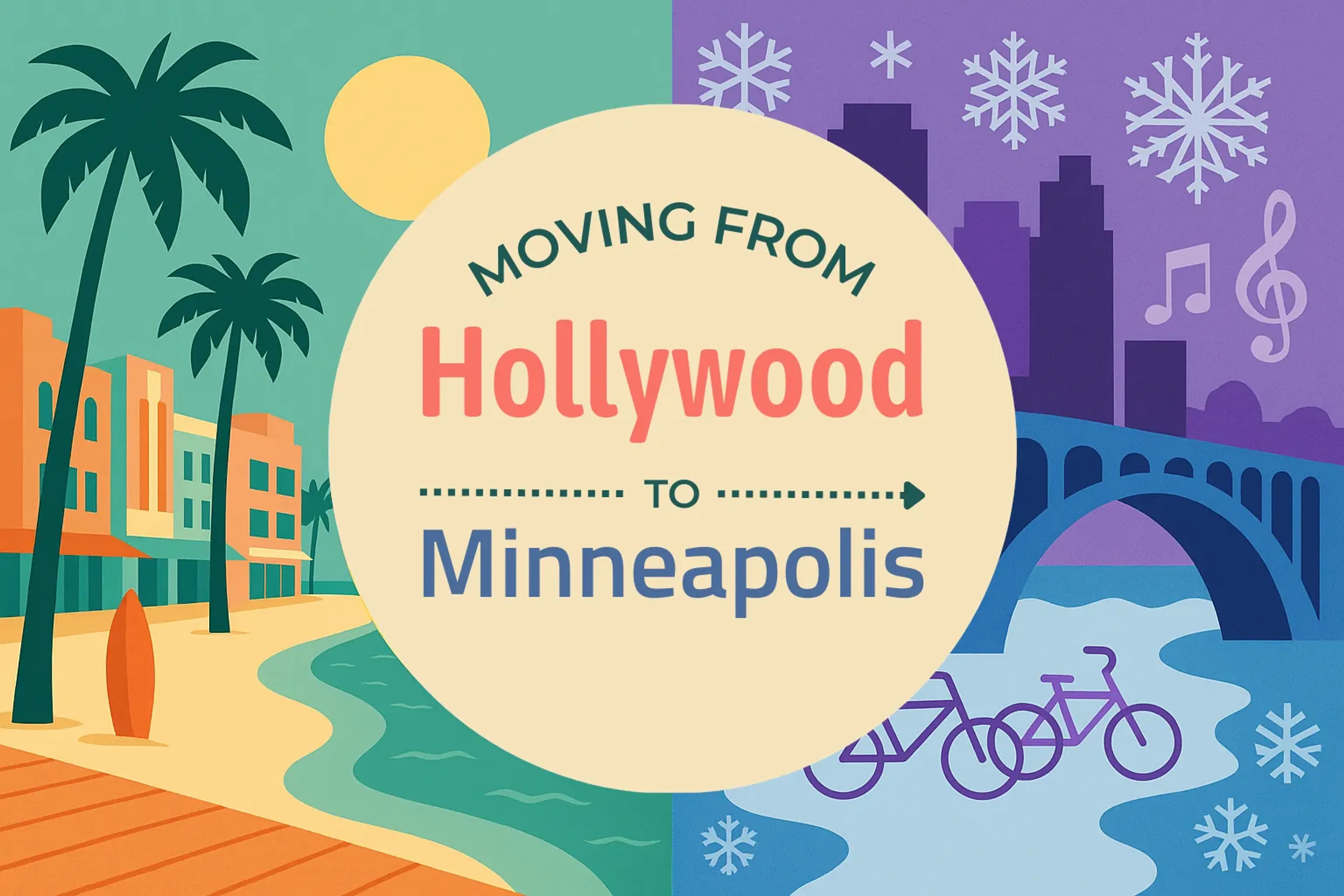 Side-by-side comparison of Hollywood to Minneapolis moving companies