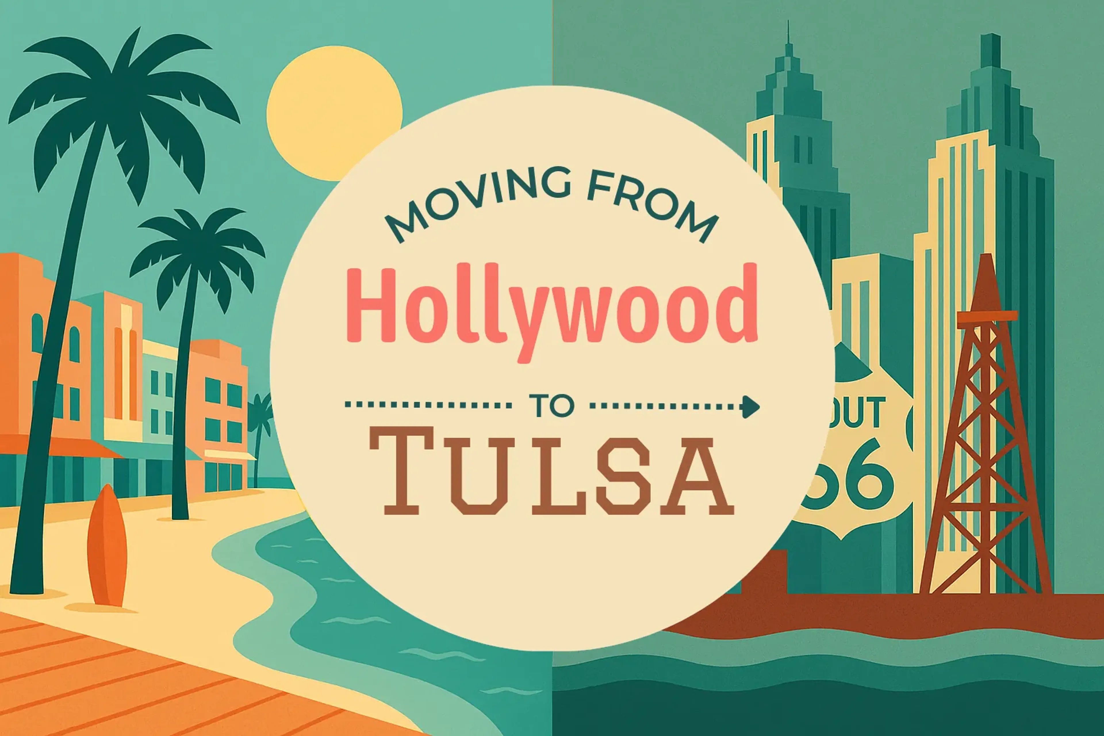 Side-by-side comparison of Hollywood to Tulsa moving companies