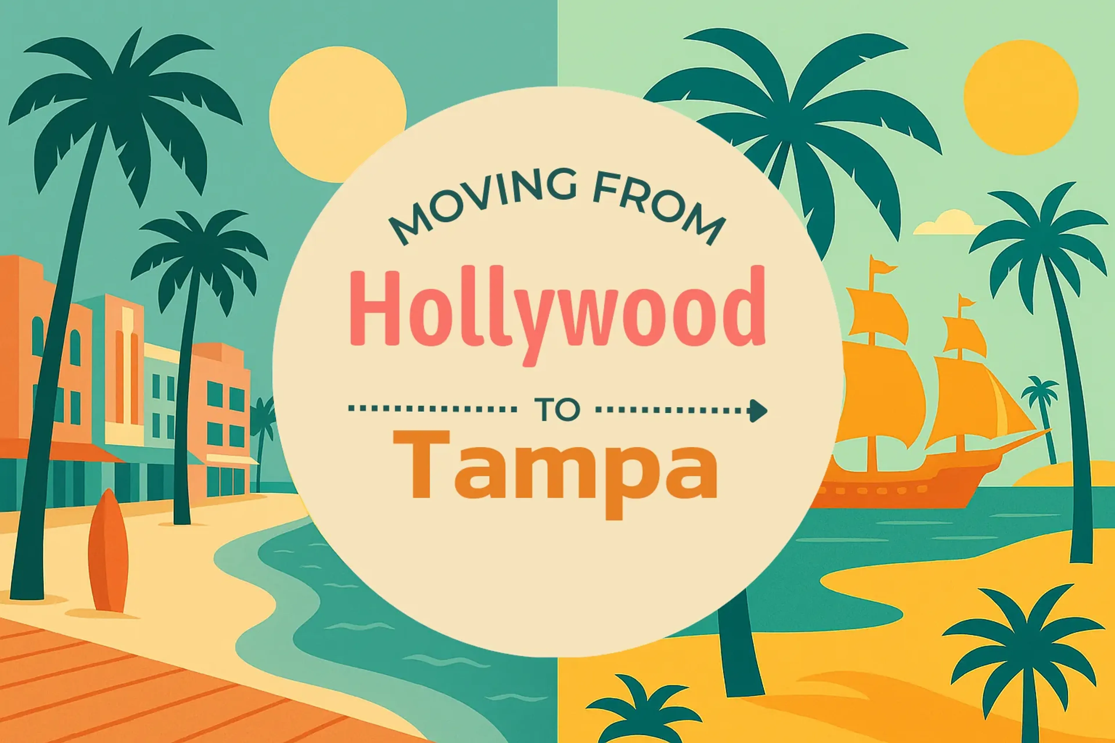 Side-by-side comparison of Hollywood to Tampa moving companies