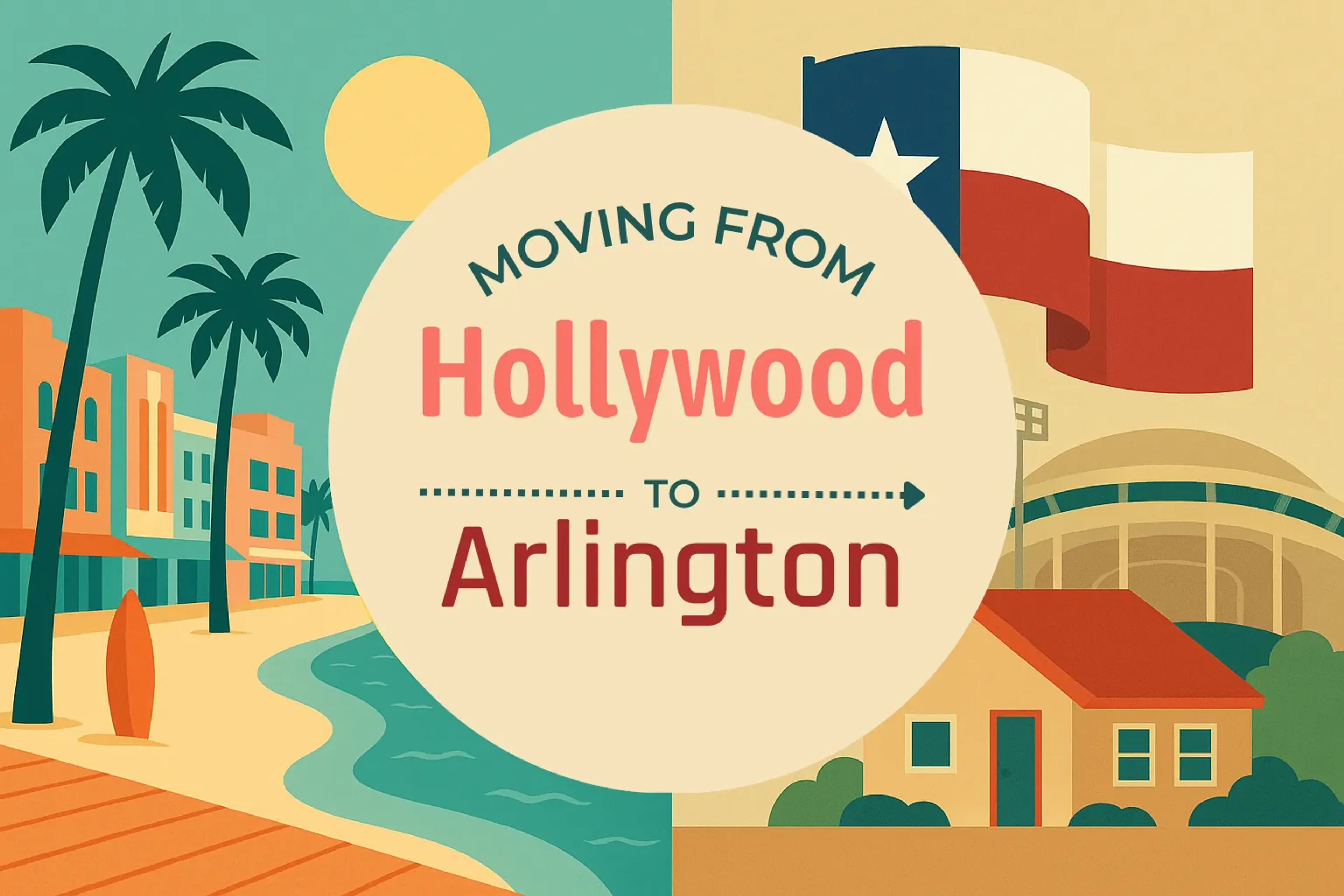 Side-by-side comparison of Hollywood to Arlington moving companies
