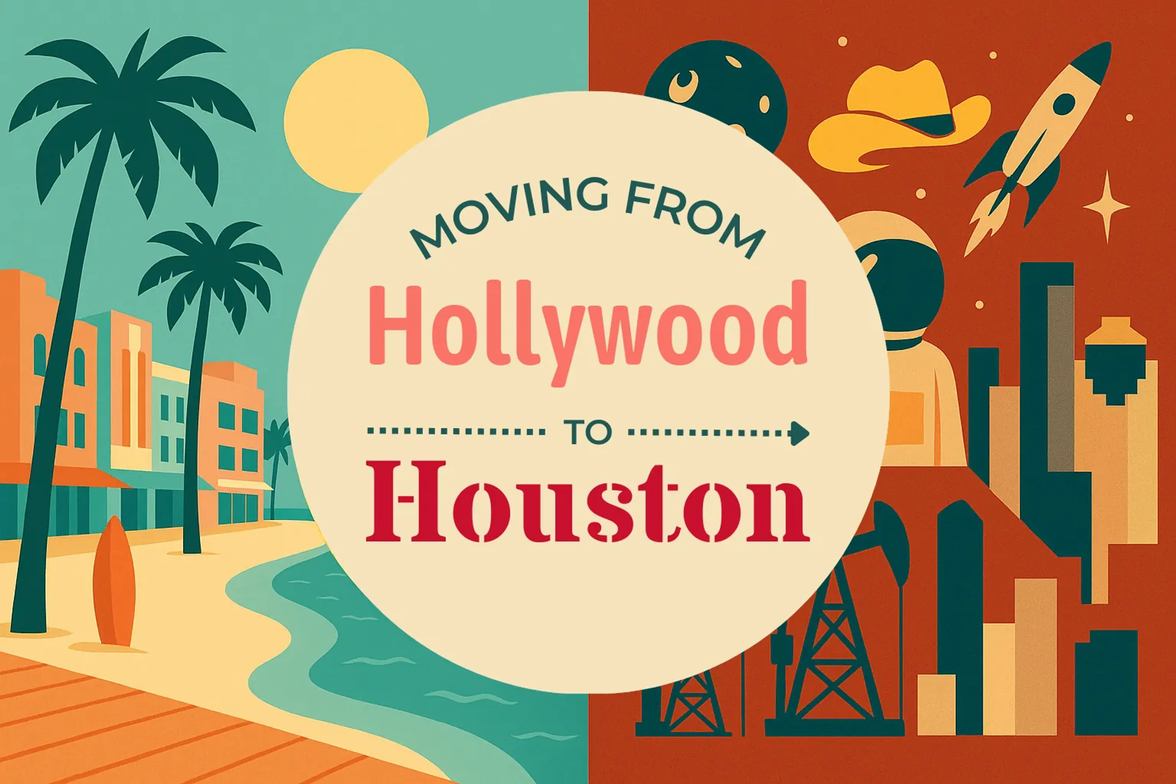 Side-by-side comparison of Hollywood to Houston moving companies