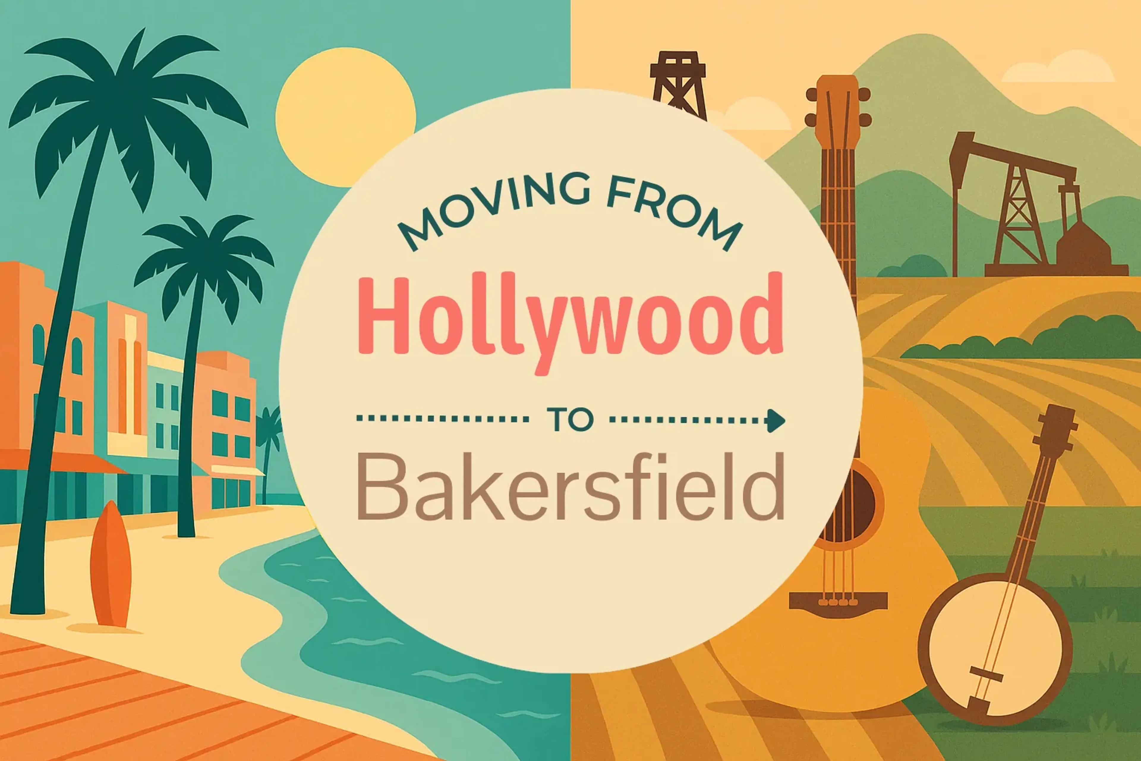 Side-by-side comparison of Hollywood to Bakersfield moving companies