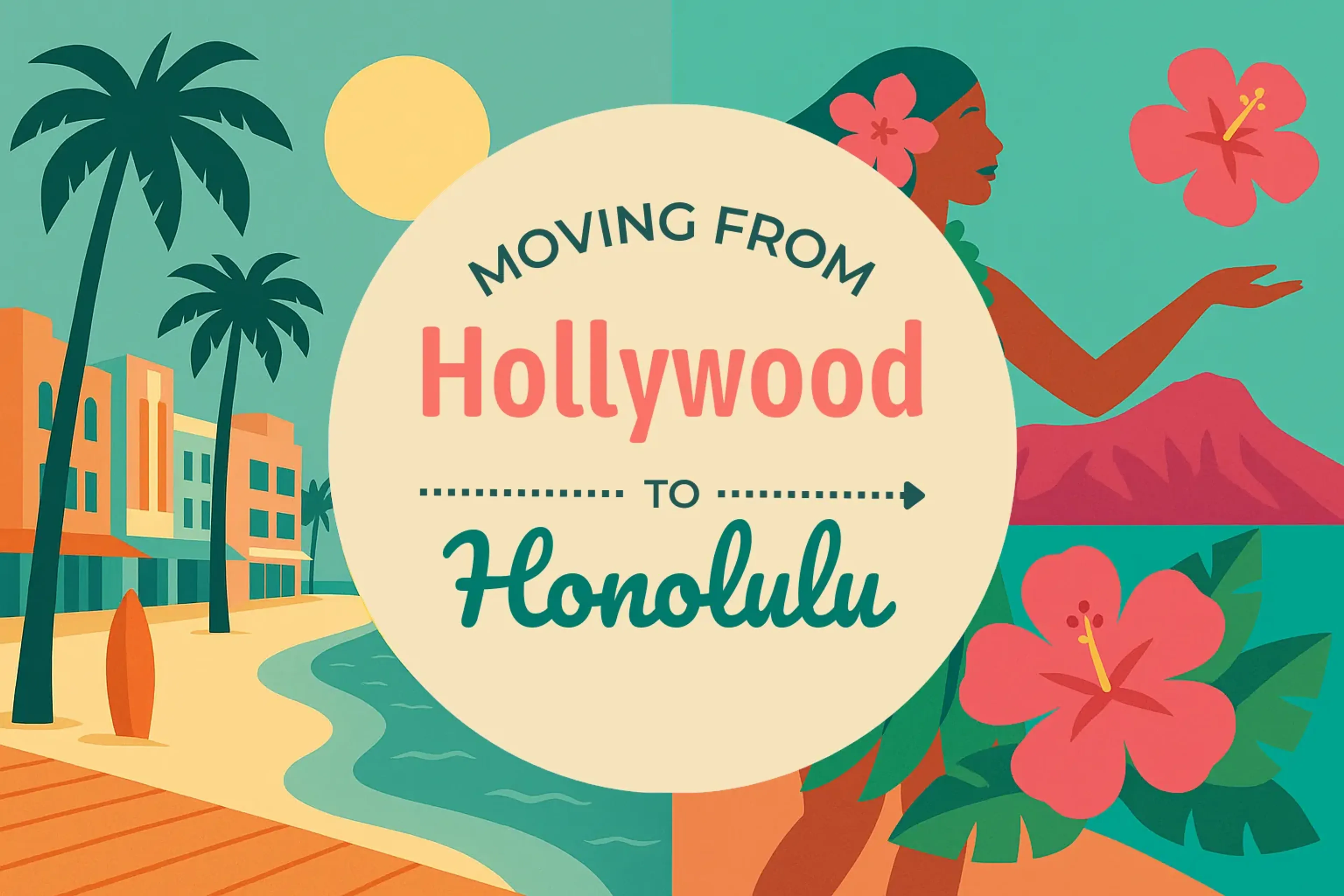 Side-by-side comparison of Hollywood to Honolulu moving companies