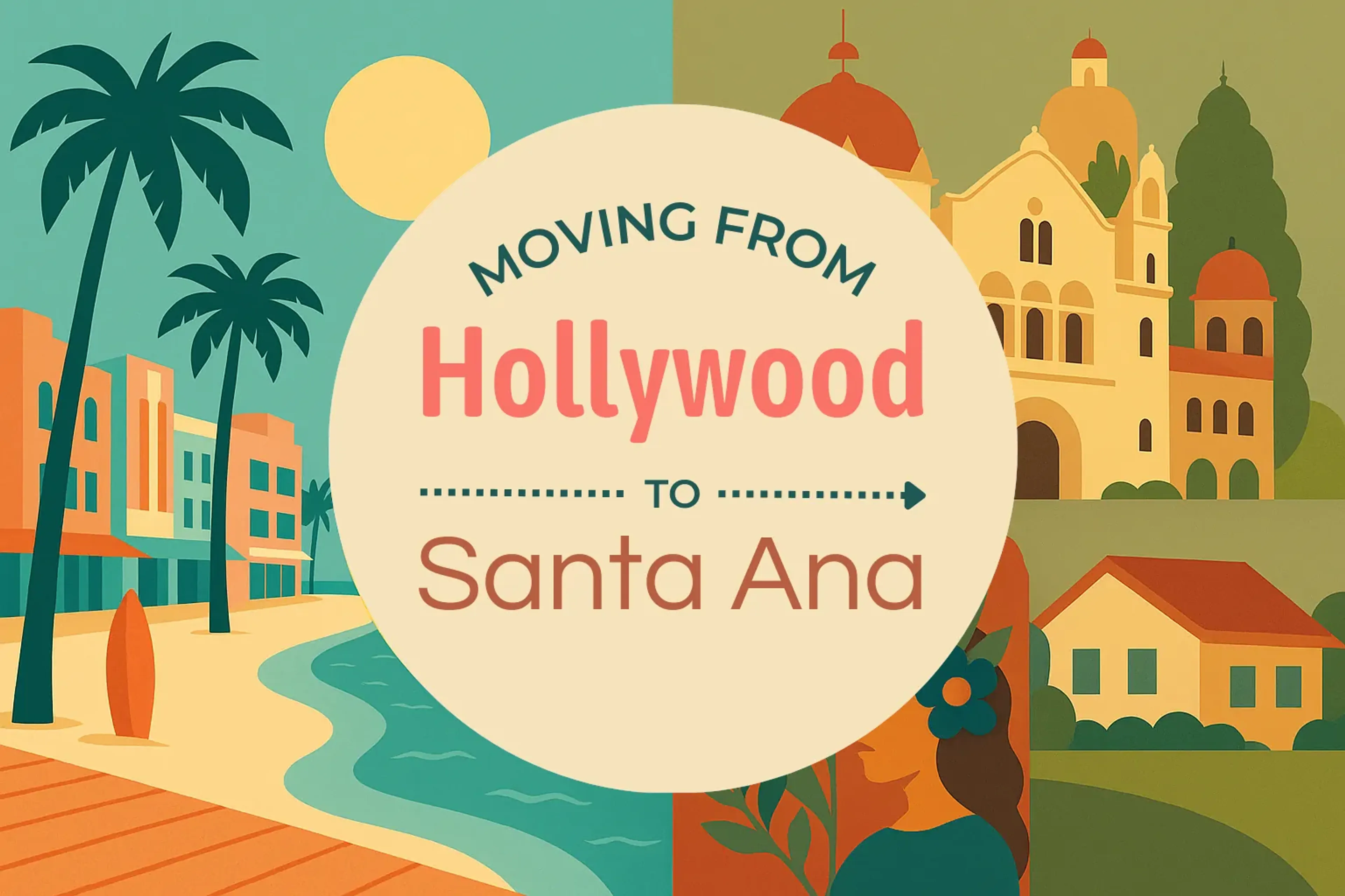 Side-by-side comparison of Hollywood to Santa Ana moving companies