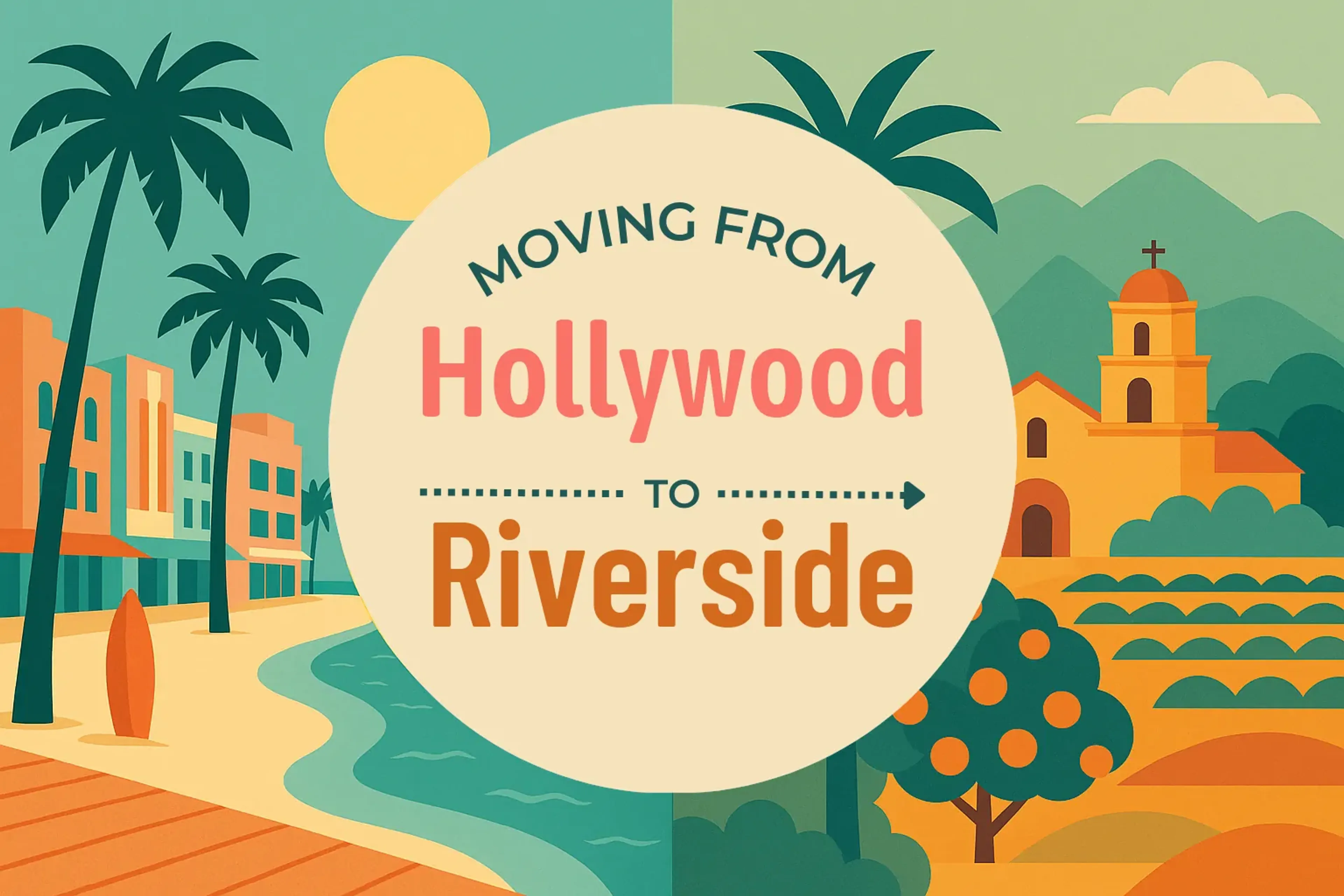 Side-by-side comparison of Hollywood to Riverside moving companies