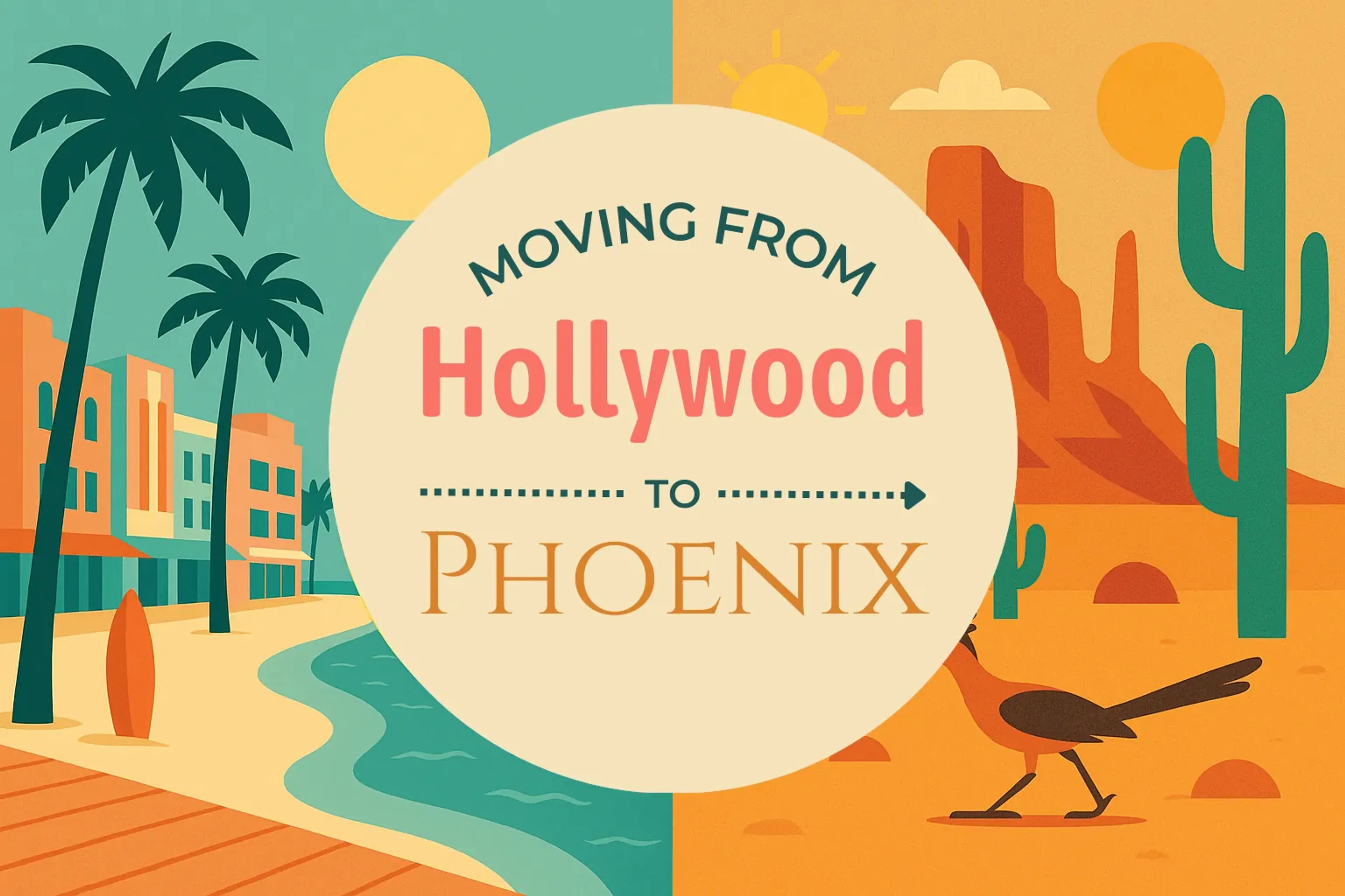 Side-by-side comparison of Hollywood to Phoenix moving companies