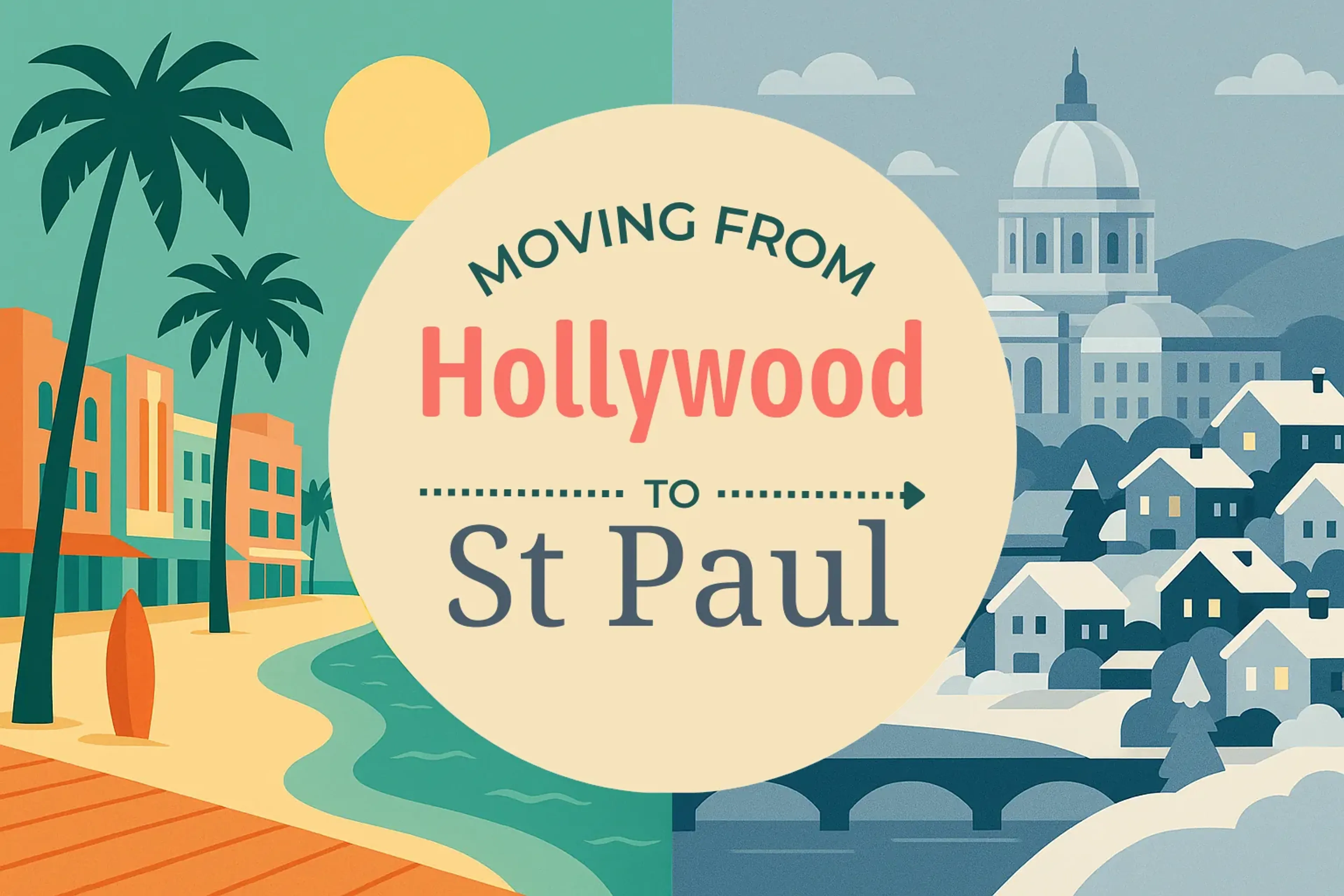 Side-by-side comparison of Hollywood to St. Paul moving companies