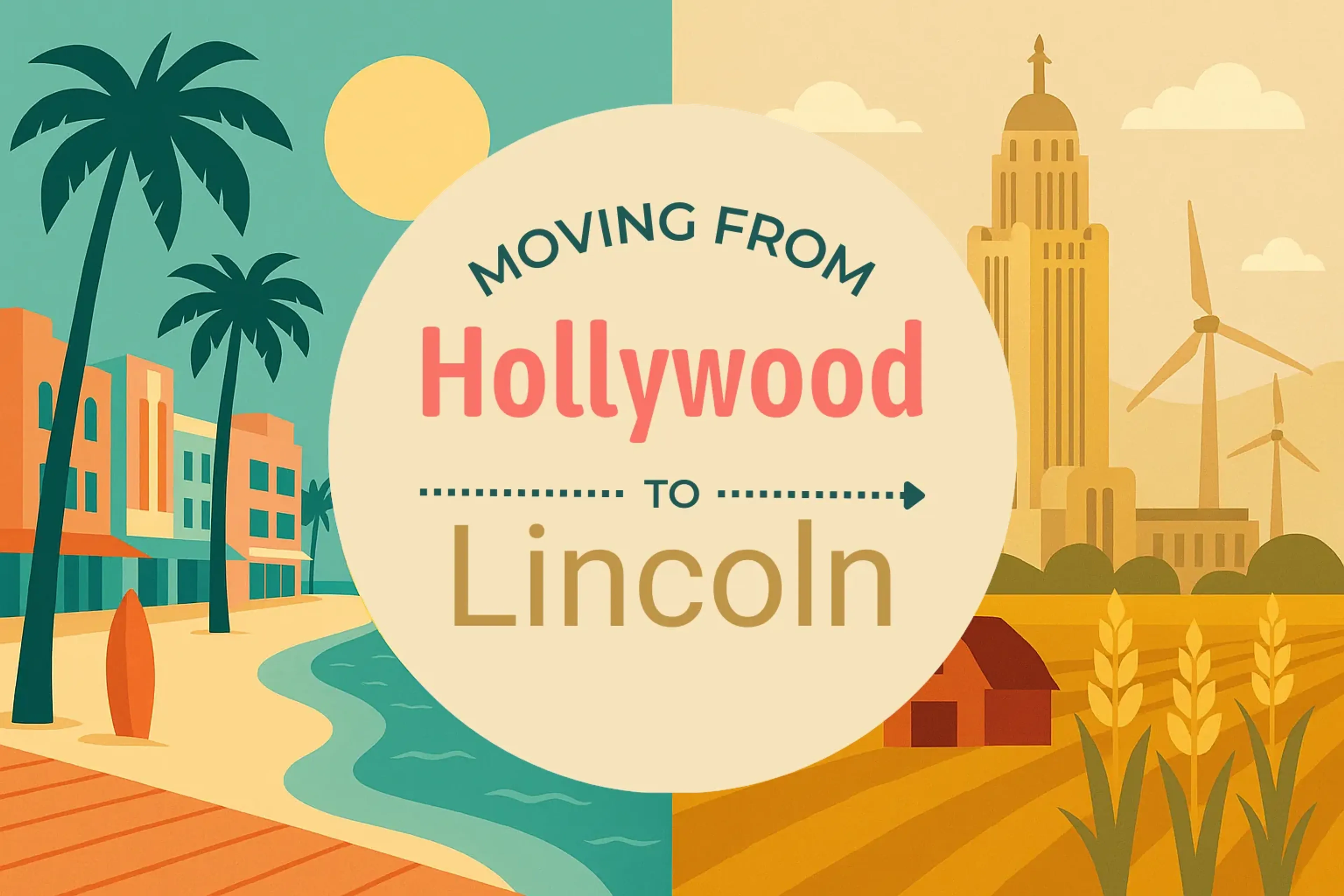 Side-by-side comparison of Hollywood to Lincoln moving companies