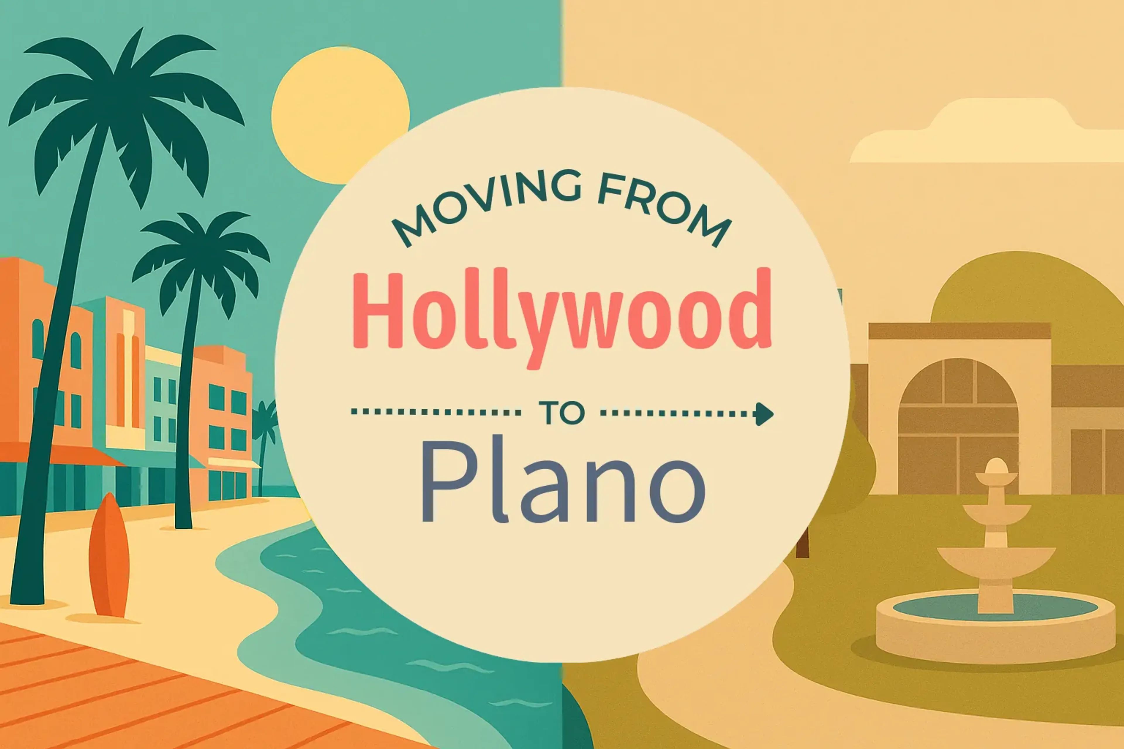 Side-by-side comparison of Hollywood to Plano moving companies