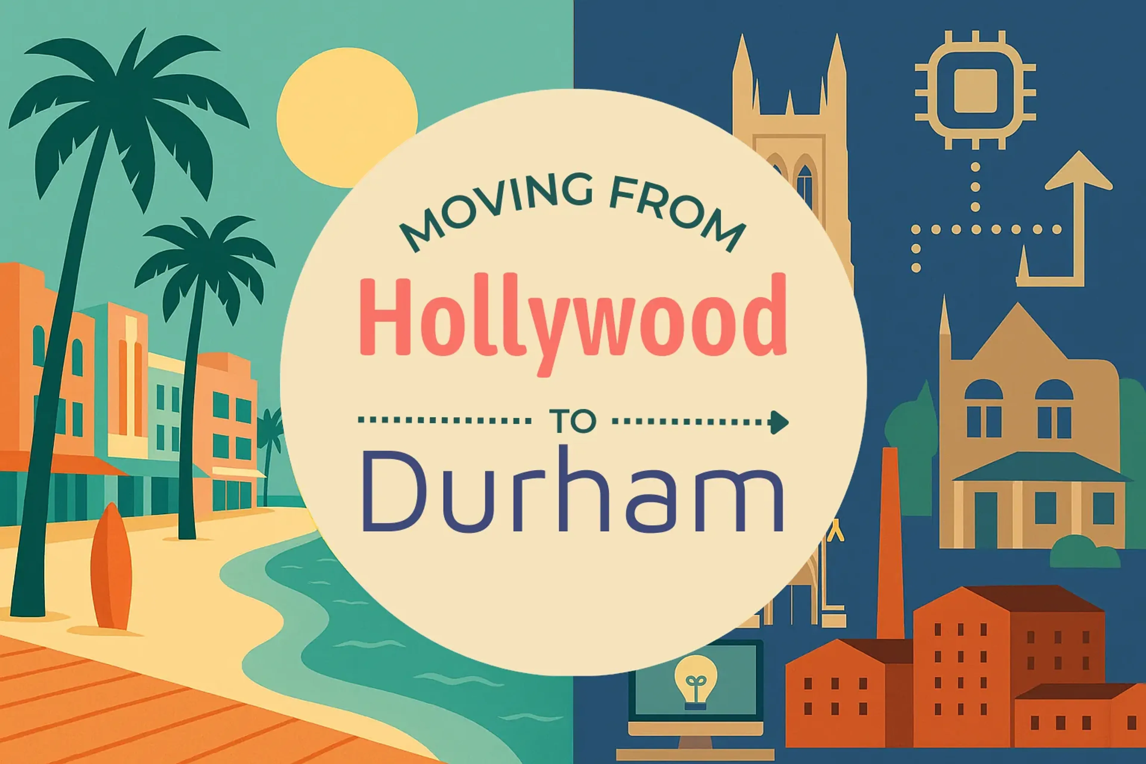Side-by-side comparison of Hollywood to Durham moving companies