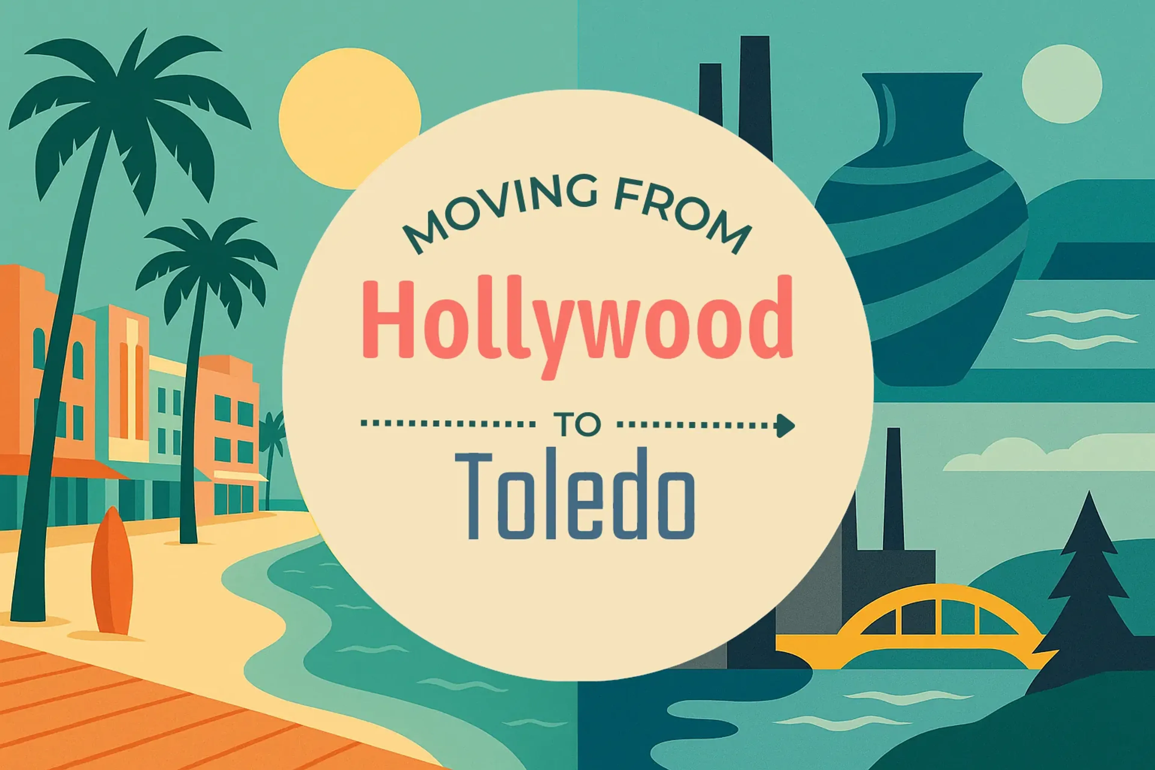 Side-by-side comparison of Hollywood to Toledo moving companies