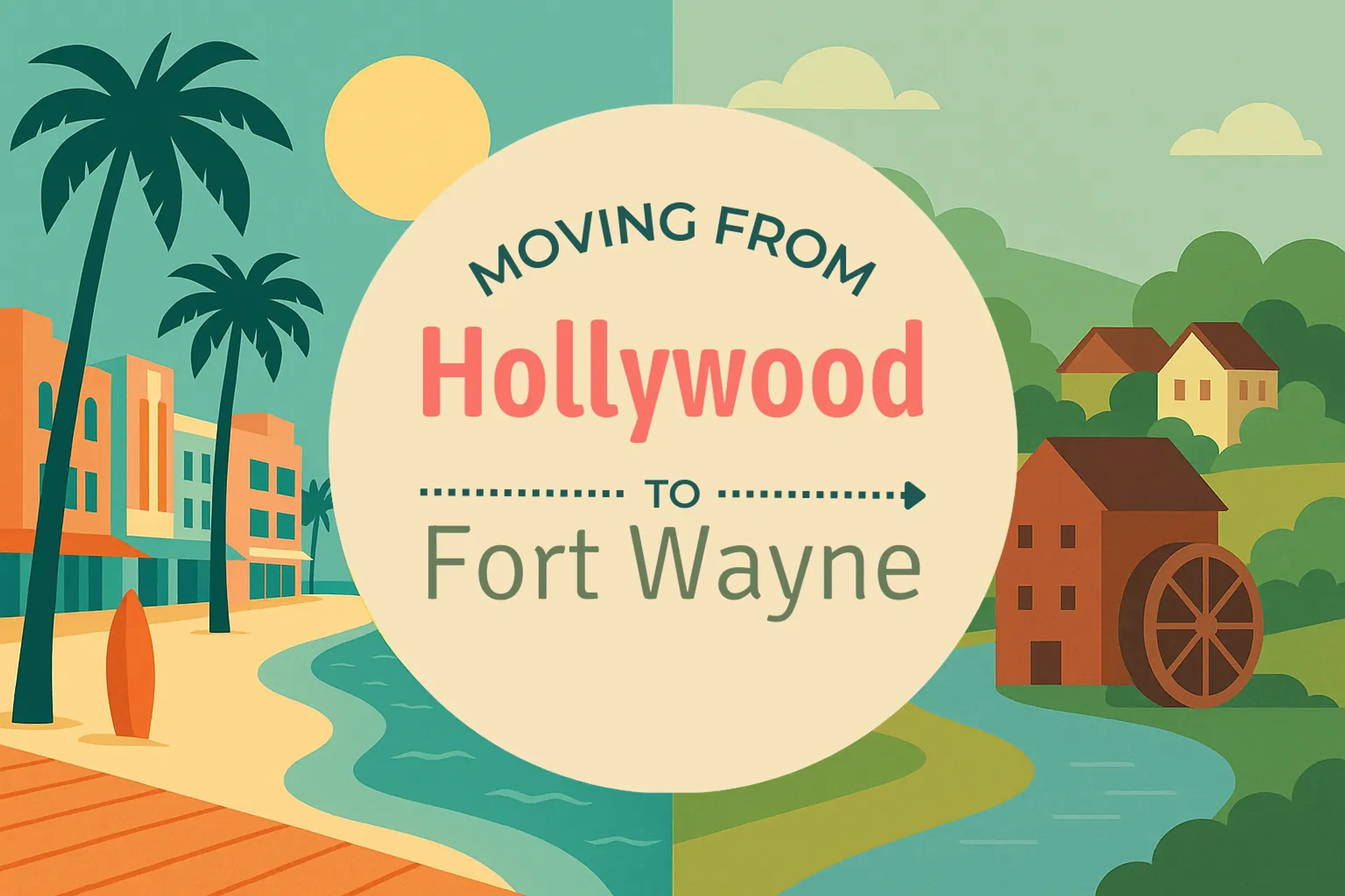 Side-by-side comparison of Hollywood to Fort Wayne moving companies