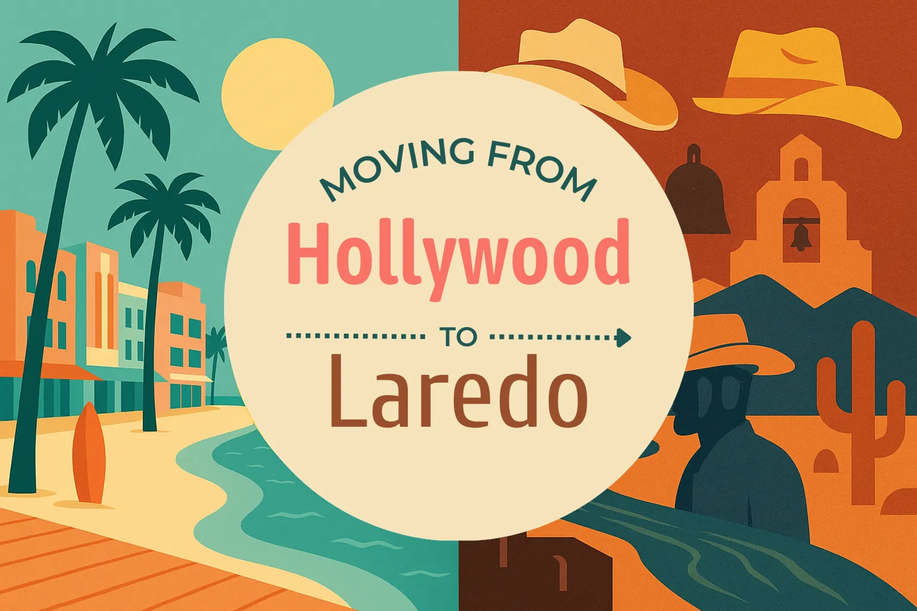 Side-by-side comparison of Hollywood to Laredo moving companies