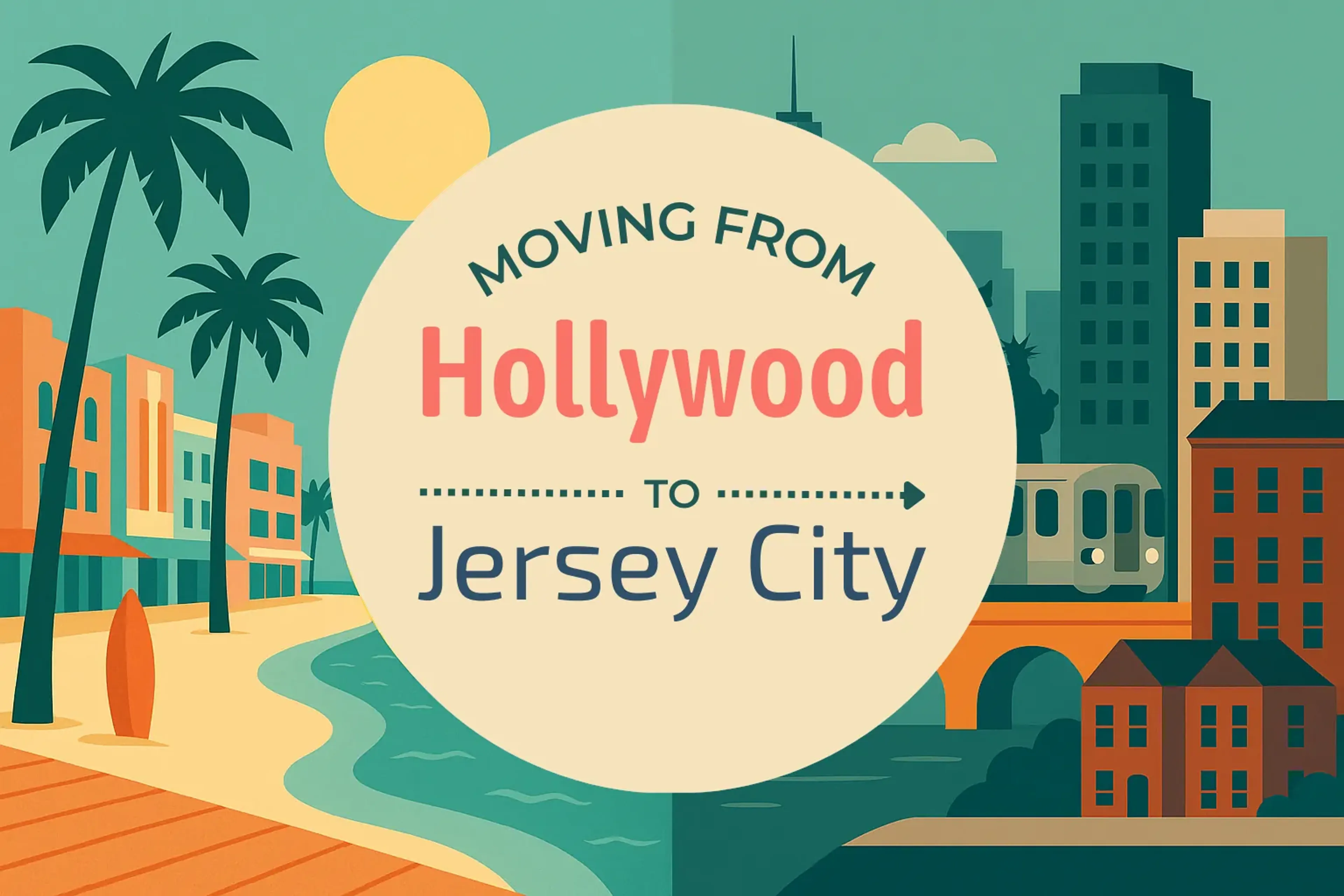 Side-by-side comparison of Hollywood to Jersey City moving companies