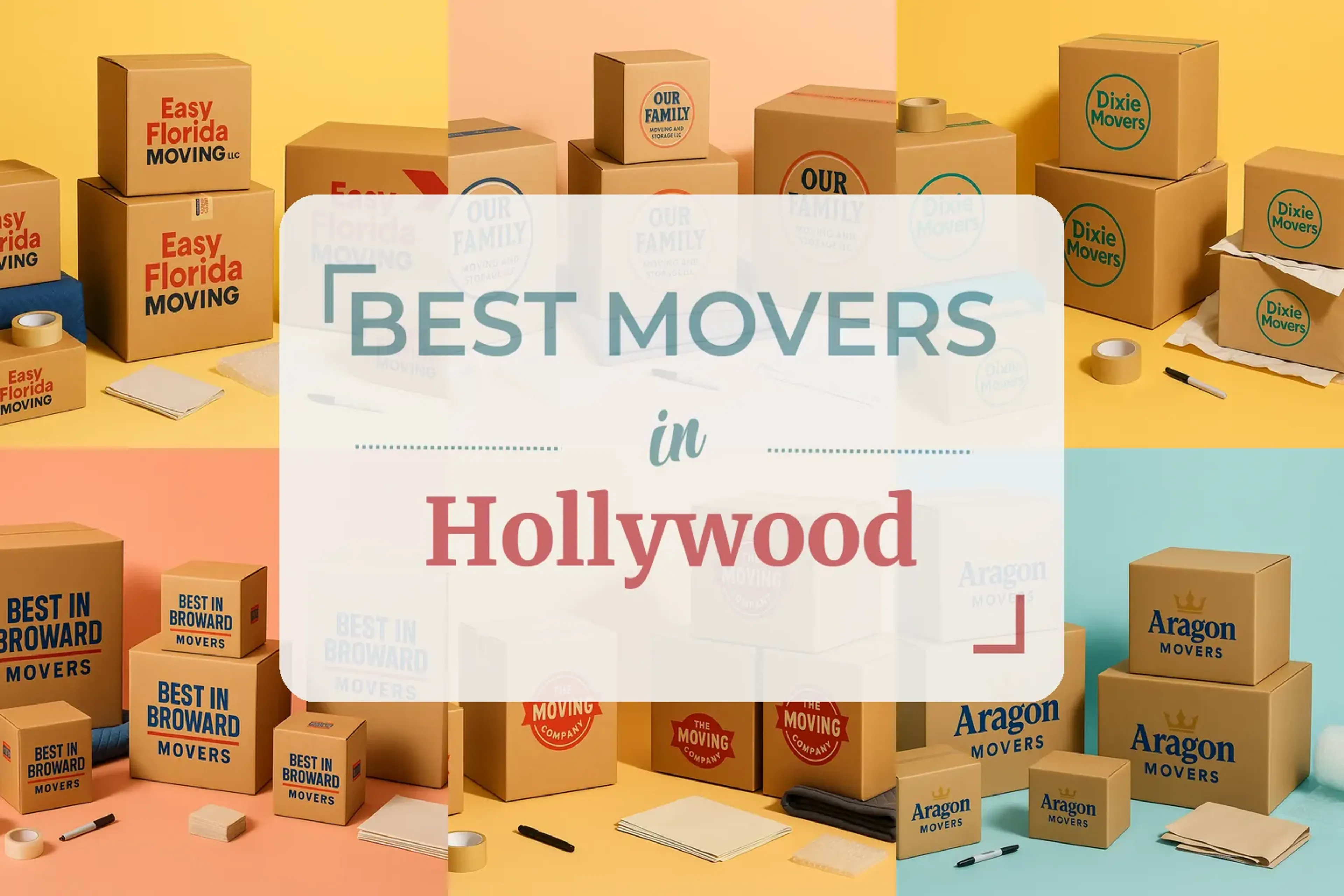 Side-by-side comparison of Hollywood moving companies