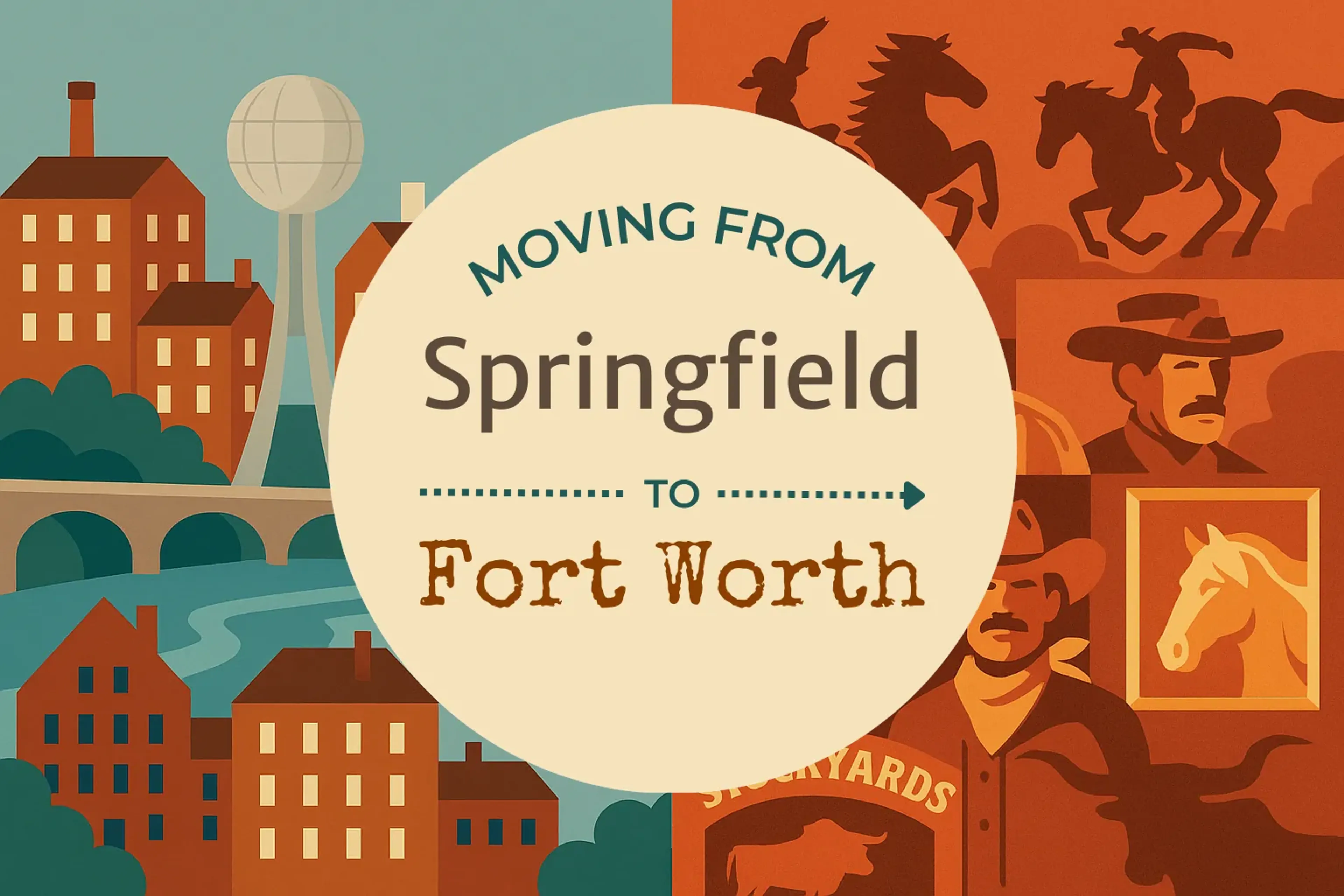 Side-by-side comparison of Springfield to Fort Worth moving companies