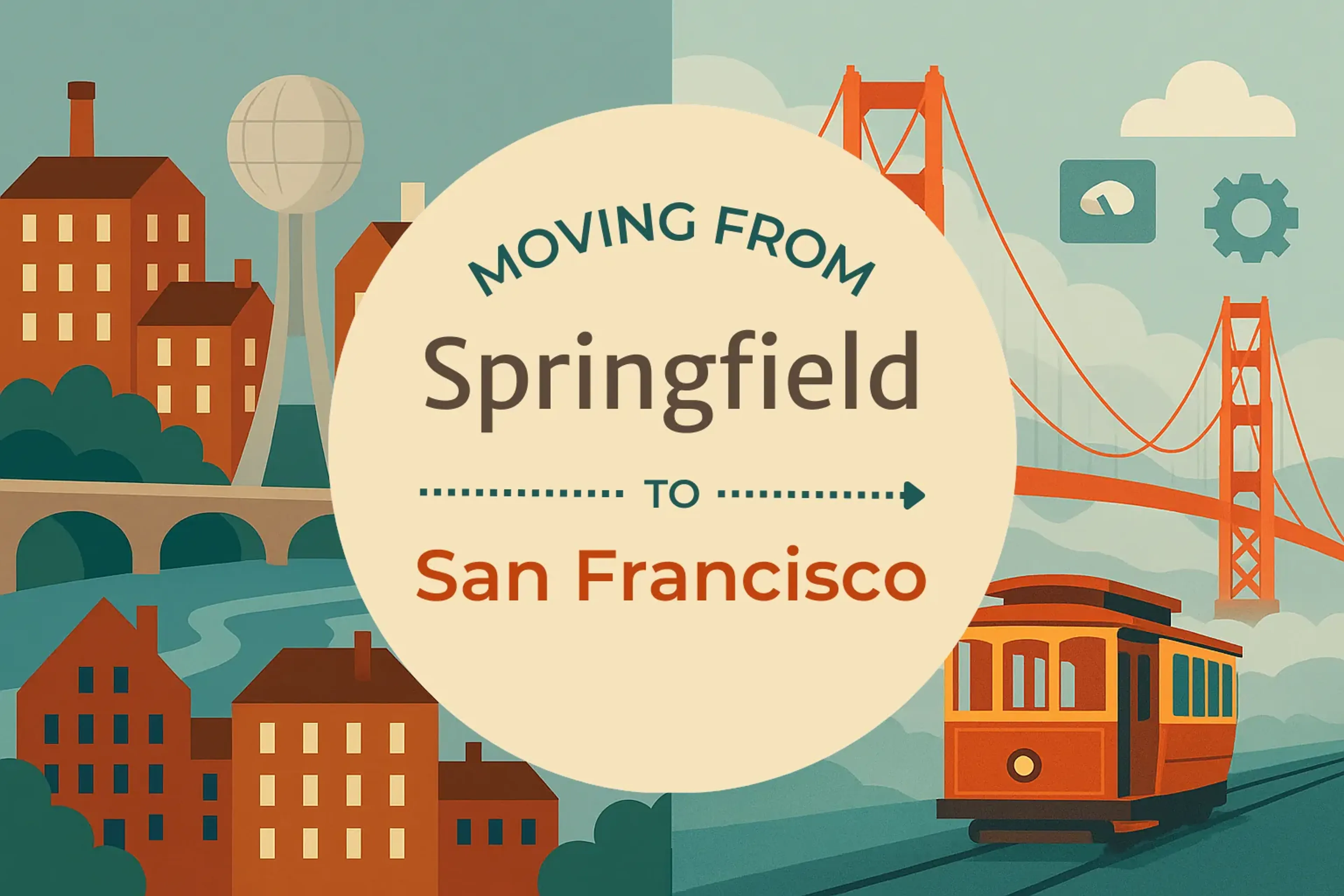 Side-by-side comparison of Springfield to San Francisco moving companies