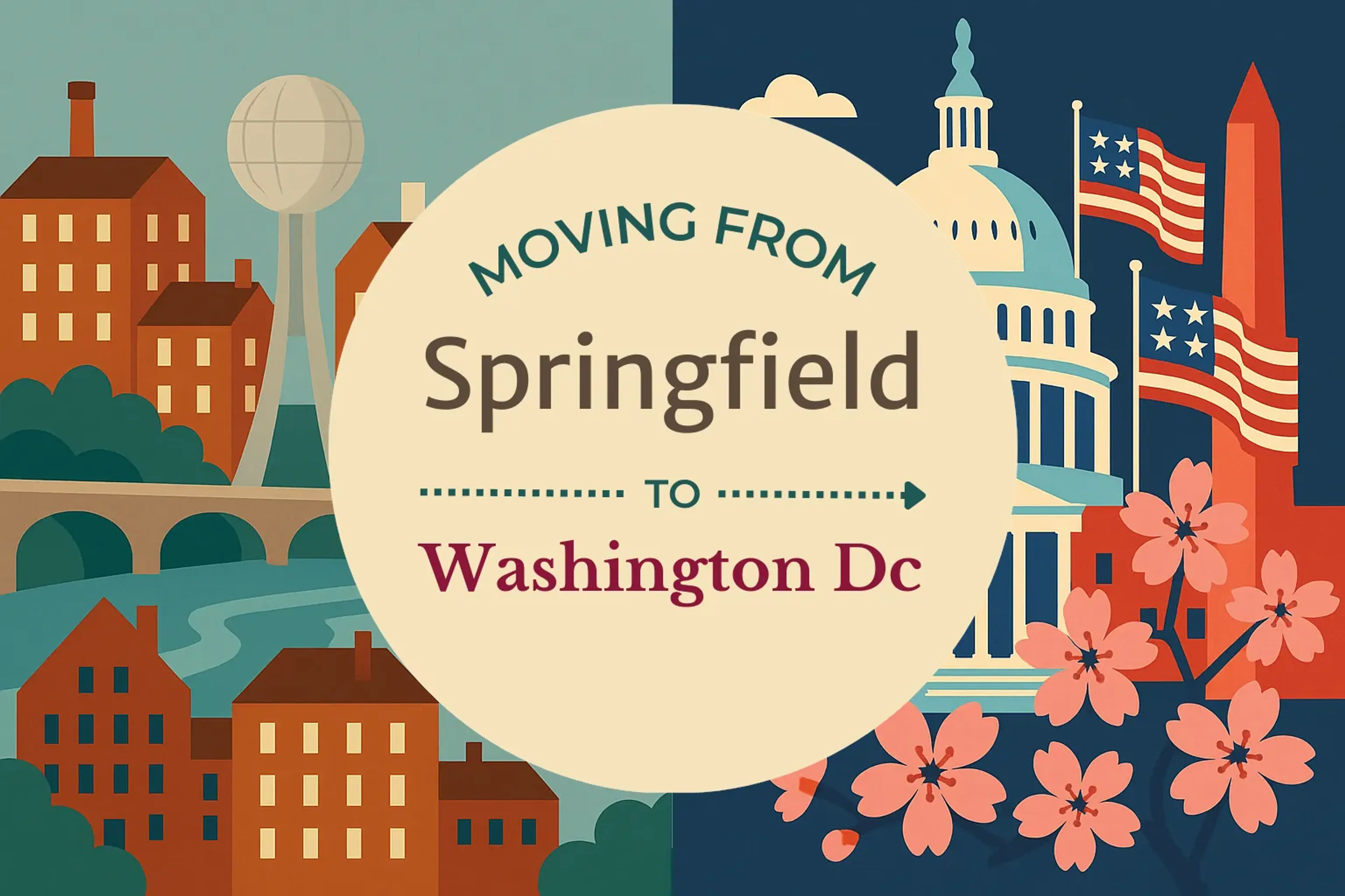 Side-by-side comparison of Springfield to Washington DC moving companies