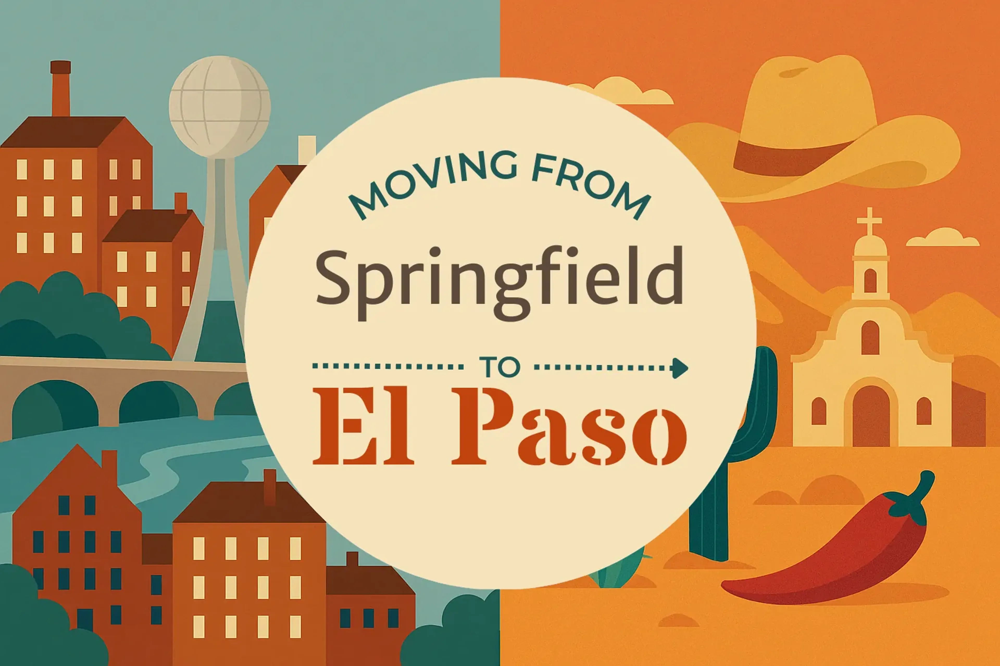 Side-by-side comparison of Springfield to El Paso moving companies