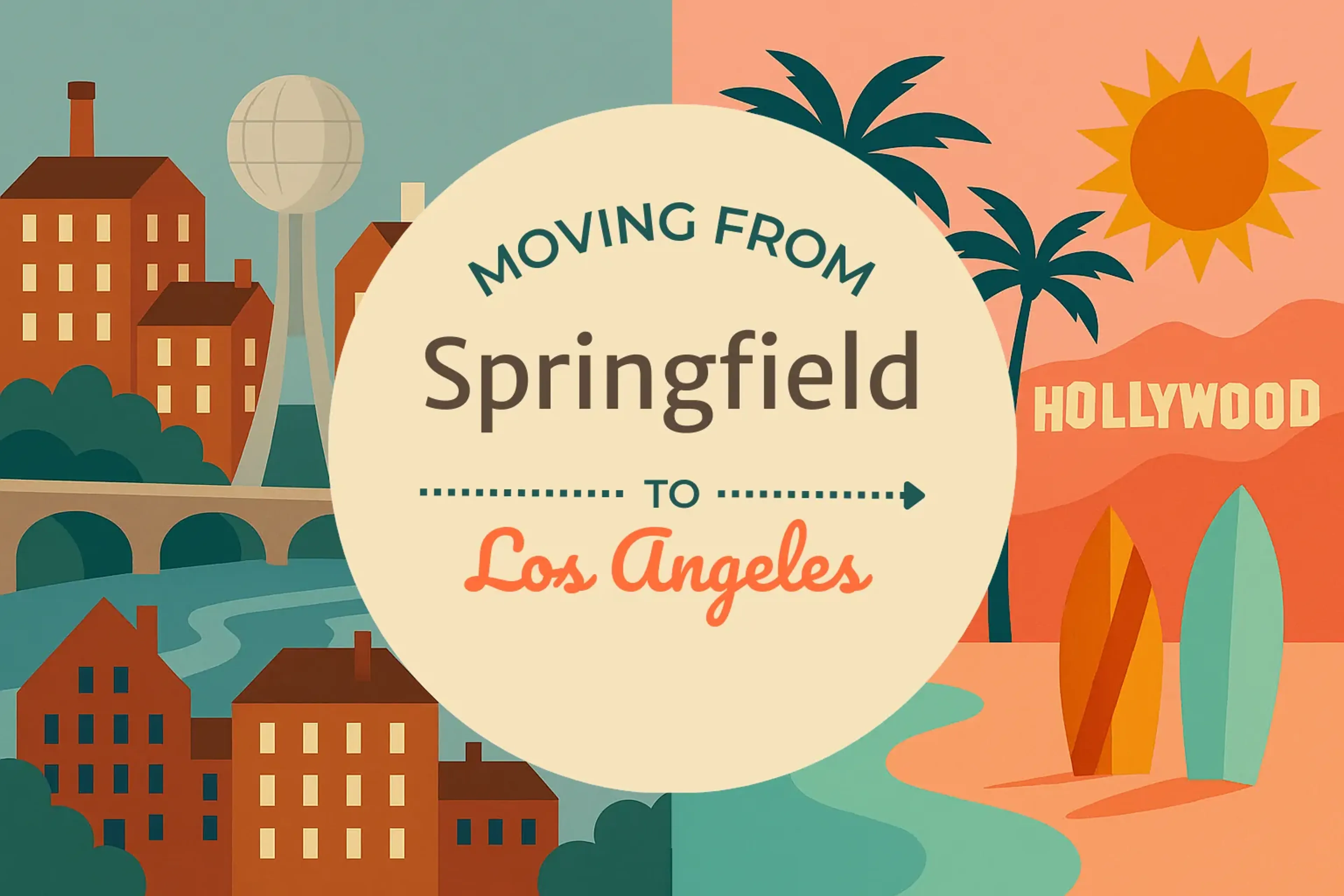 Side-by-side comparison of Springfield to Los Angeles moving companies