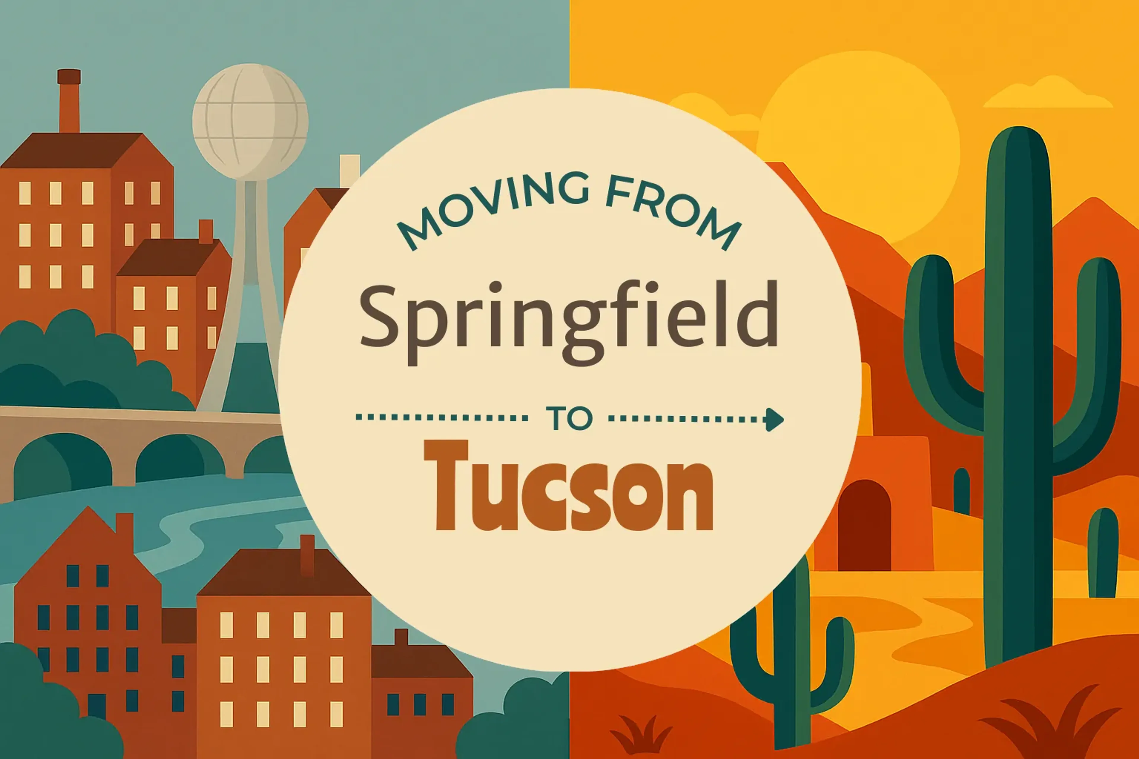 Side-by-side comparison of Springfield to Tucson moving companies