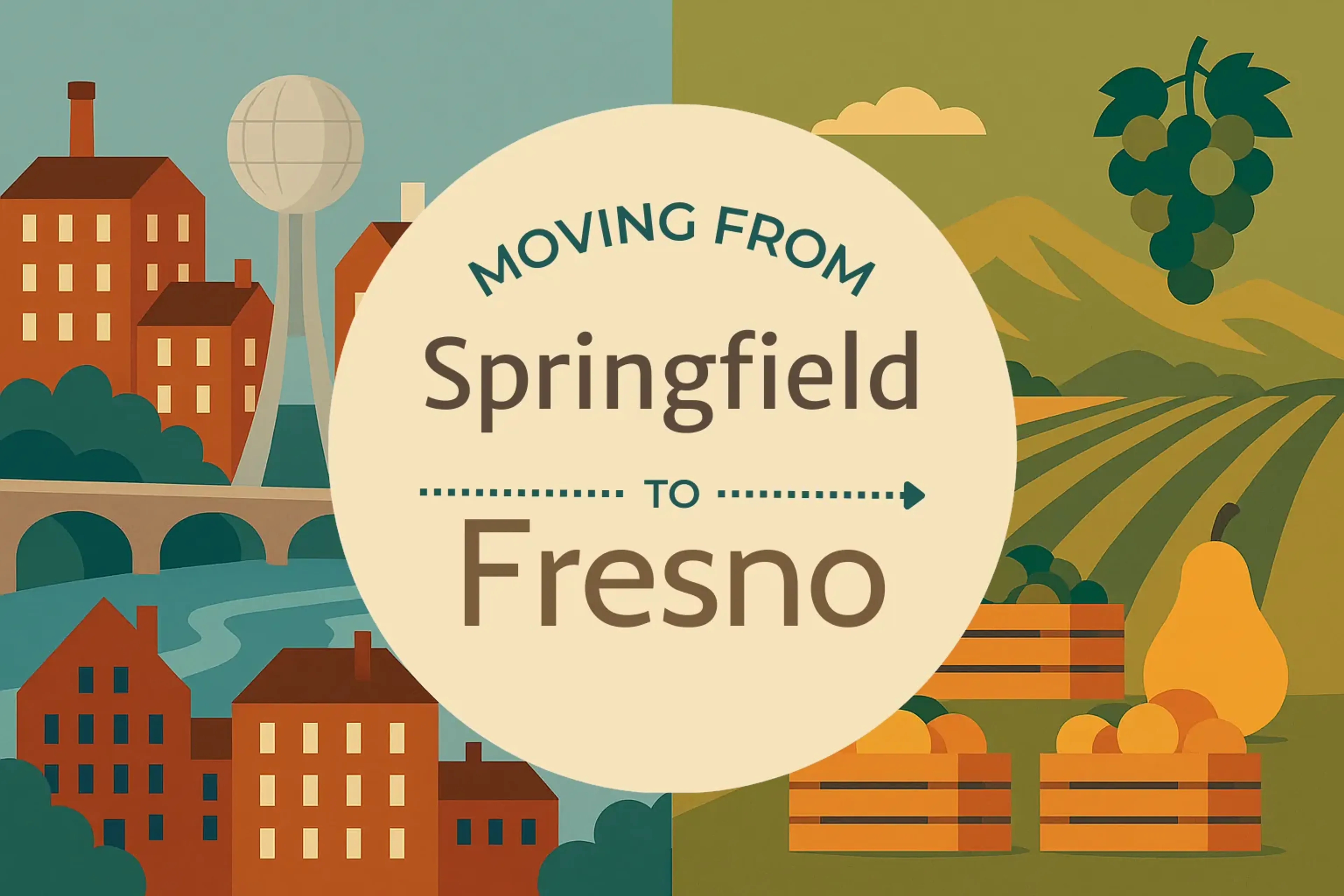 Side-by-side comparison of Springfield to Fresno moving companies