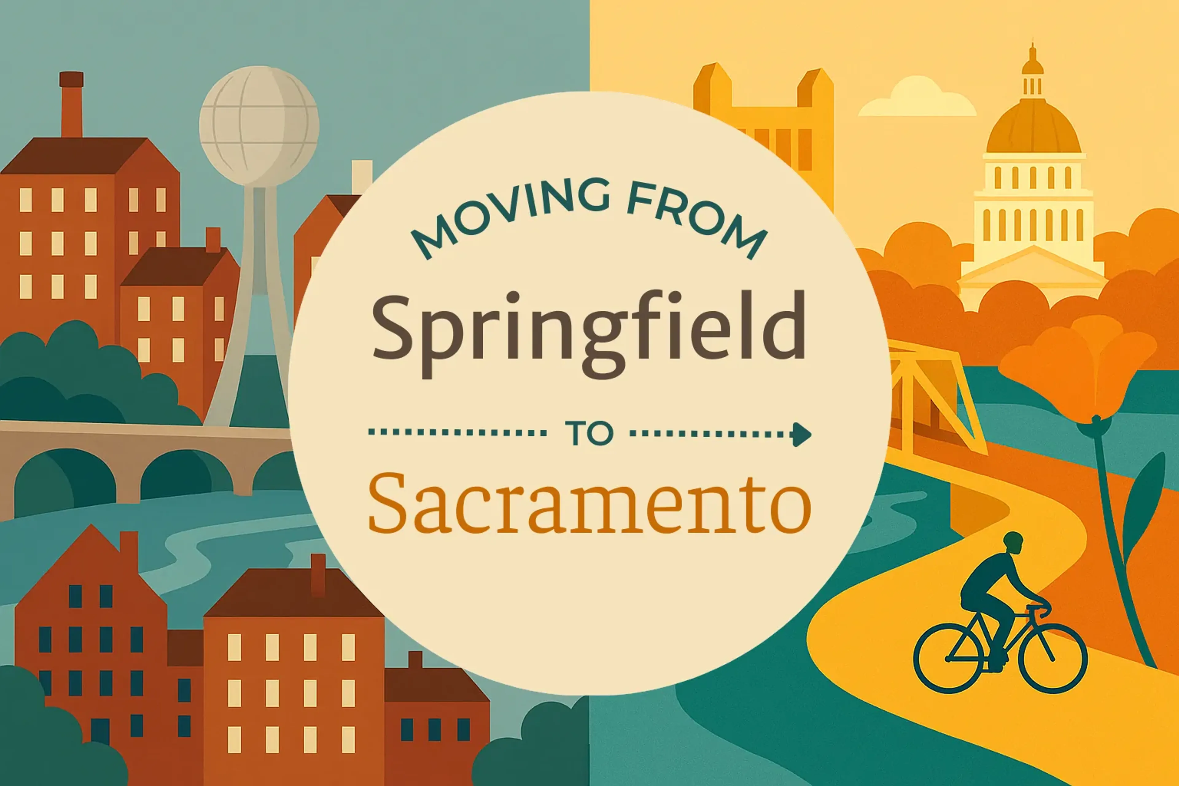 Side-by-side comparison of Springfield to Sacramento moving companies