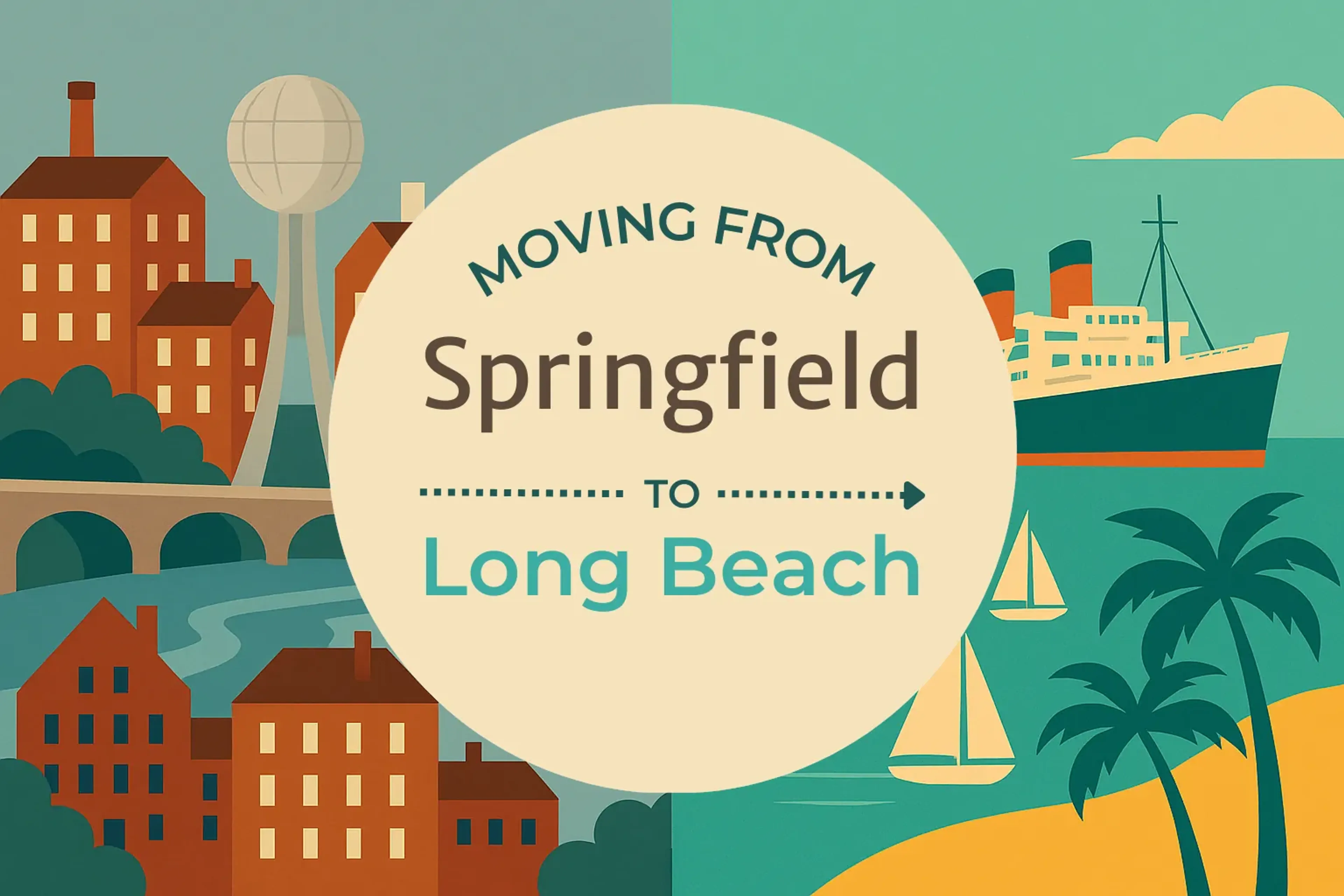 Side-by-side comparison of Springfield to Long Beach moving companies