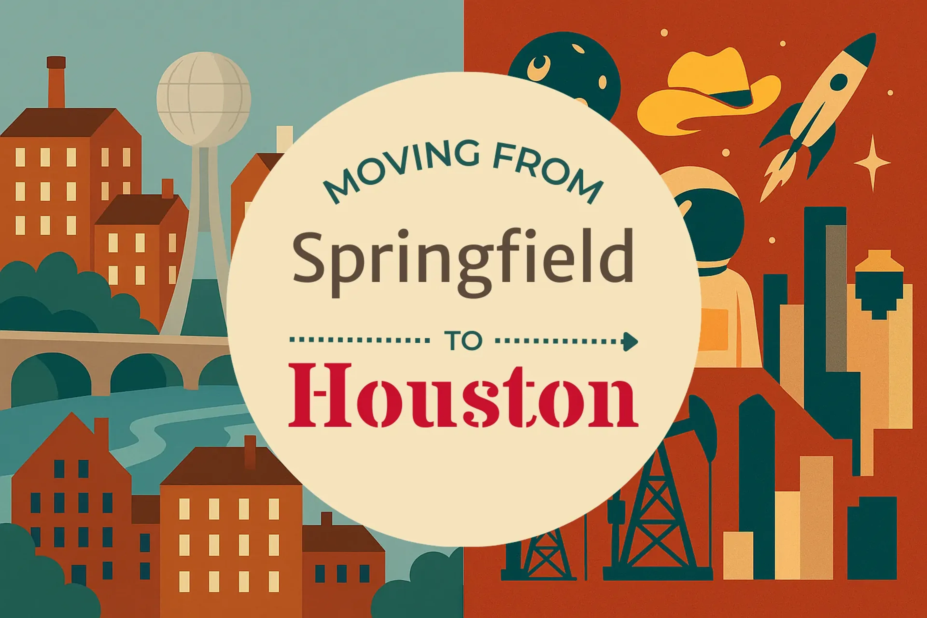 Side-by-side comparison of Springfield to Houston moving companies