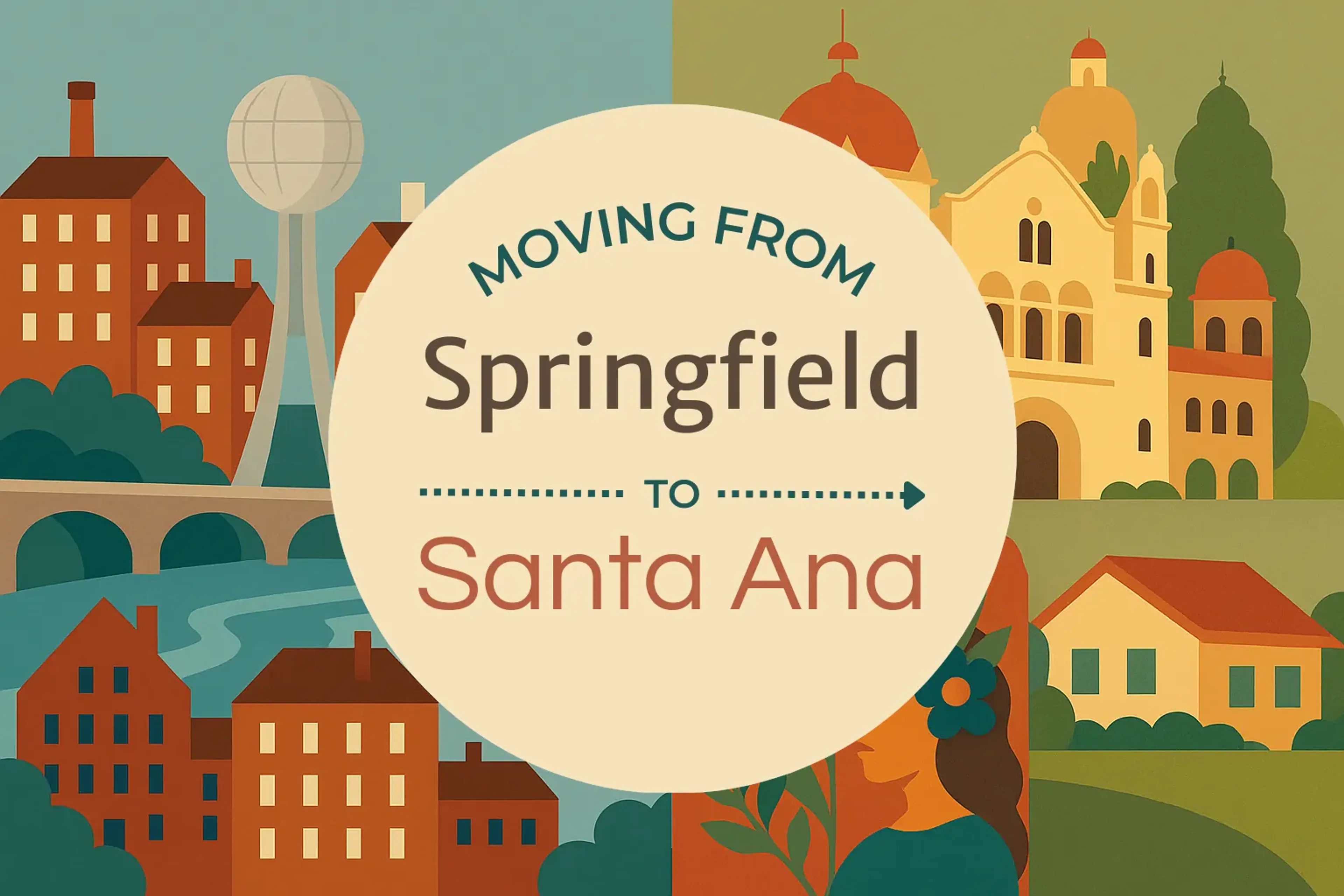 Side-by-side comparison of Springfield to Santa Ana moving companies