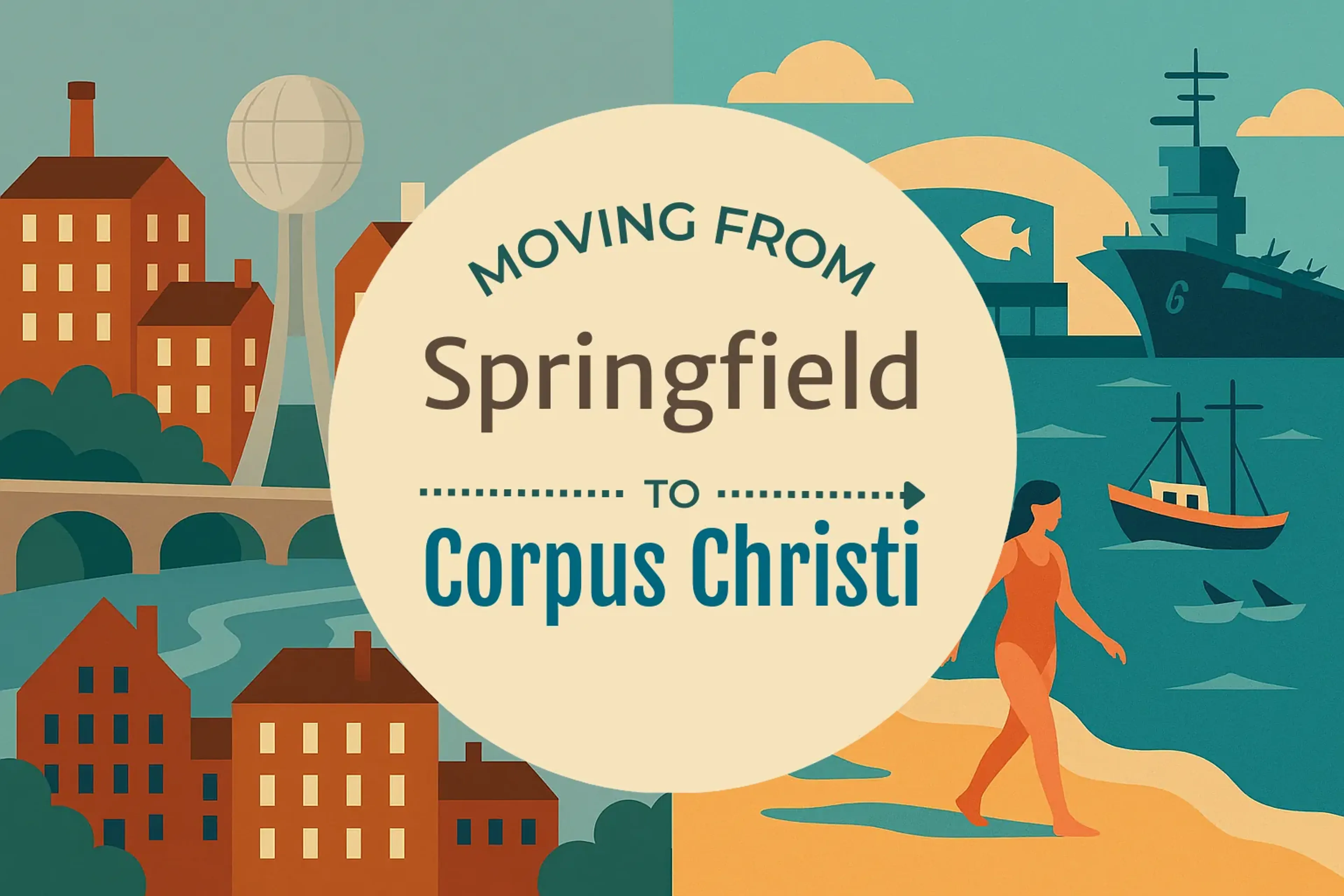 Side-by-side comparison of Springfield to Corpus Christi moving companies