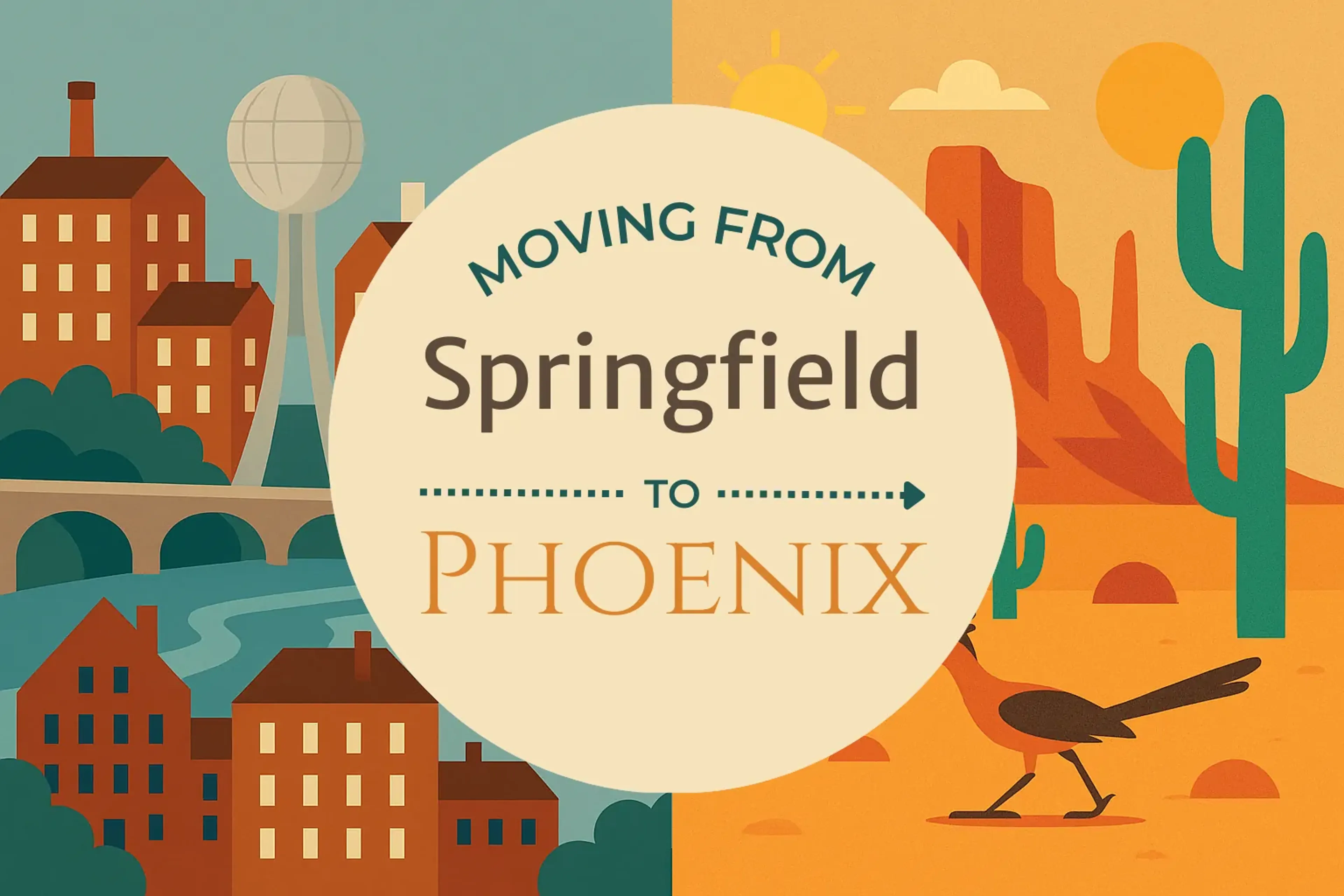Side-by-side comparison of Springfield to Phoenix moving companies
