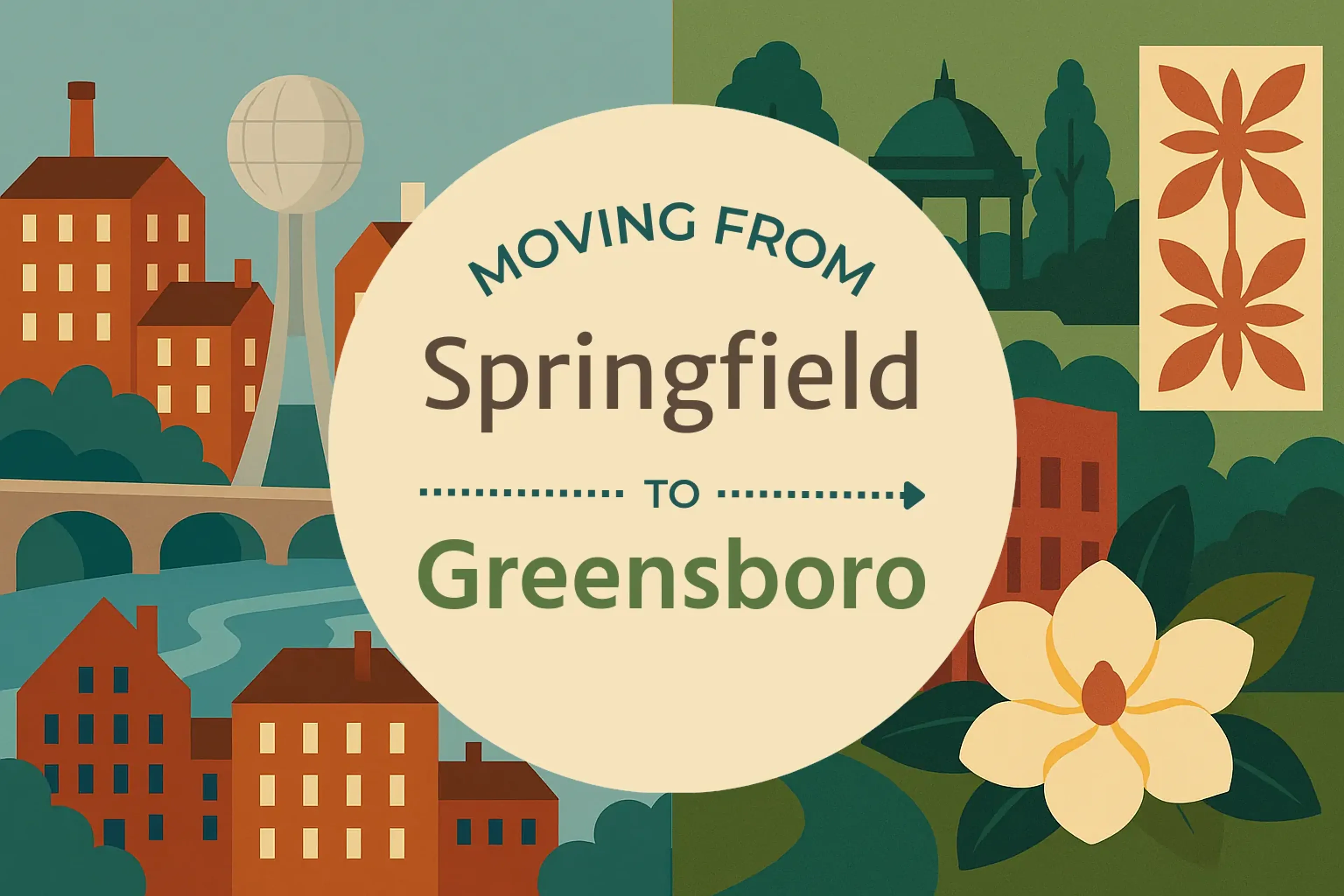 Side-by-side comparison of Springfield to Greensboro moving companies