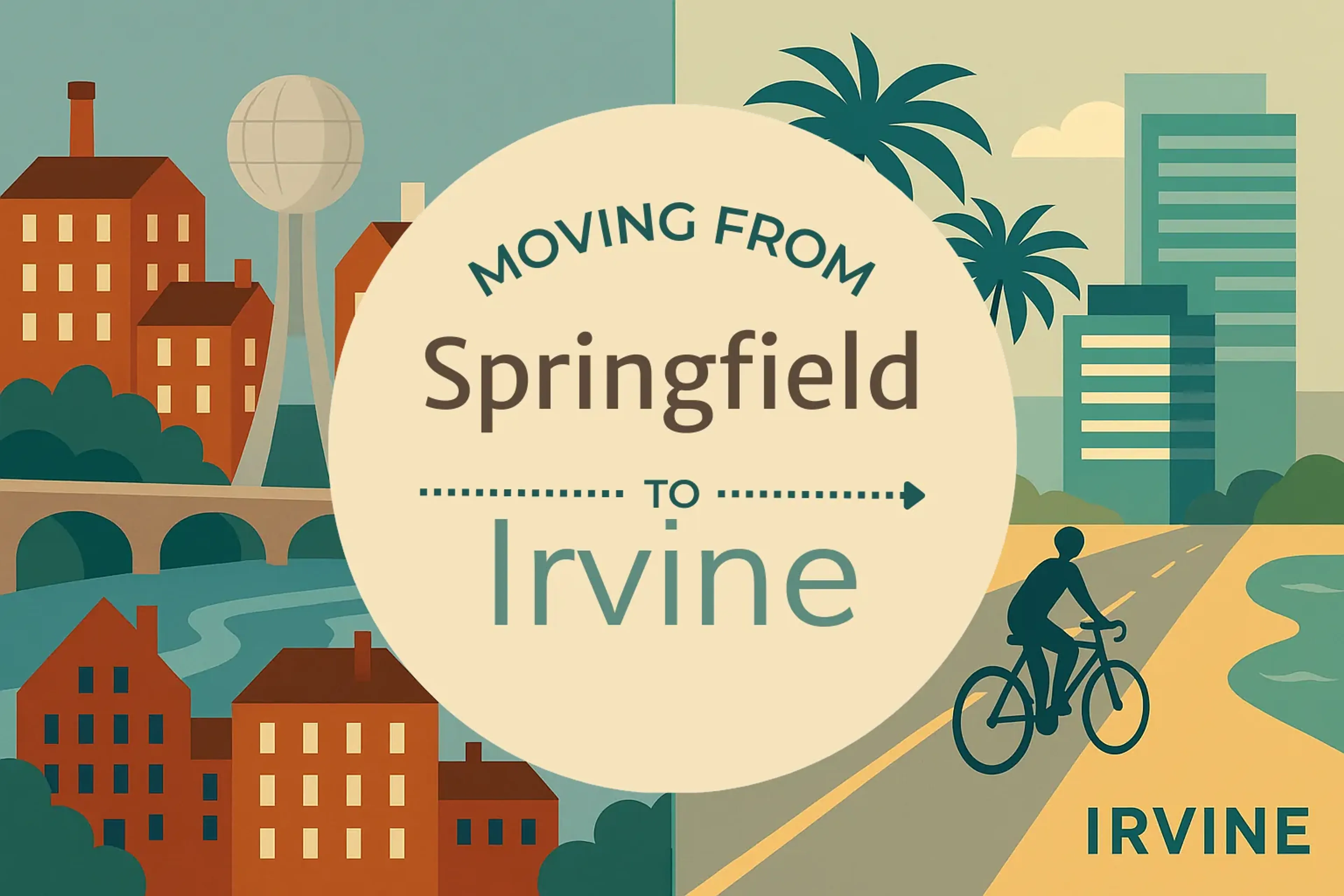 Side-by-side comparison of Springfield to Irvine moving companies