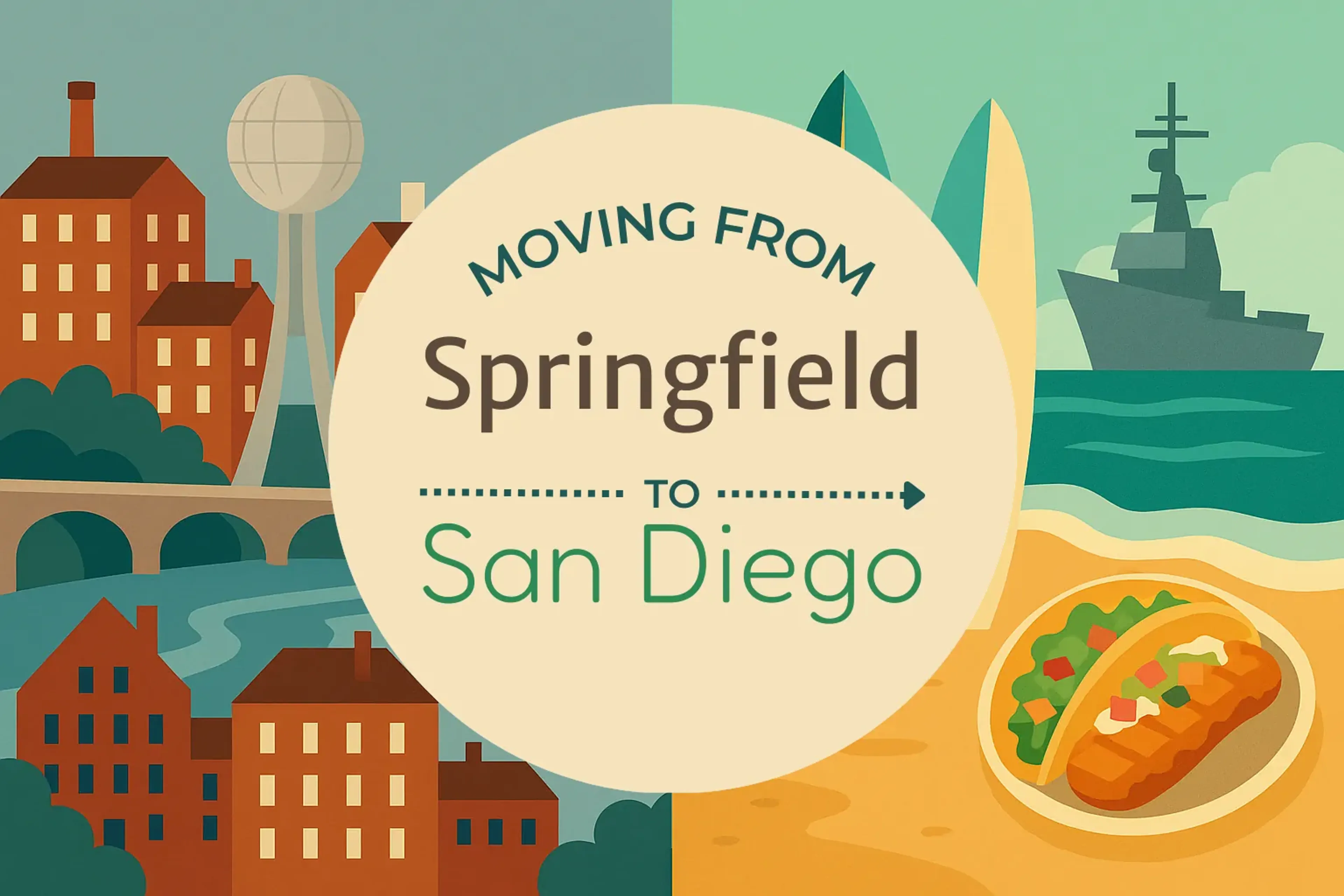 Side-by-side comparison of Springfield to San Diego moving companies