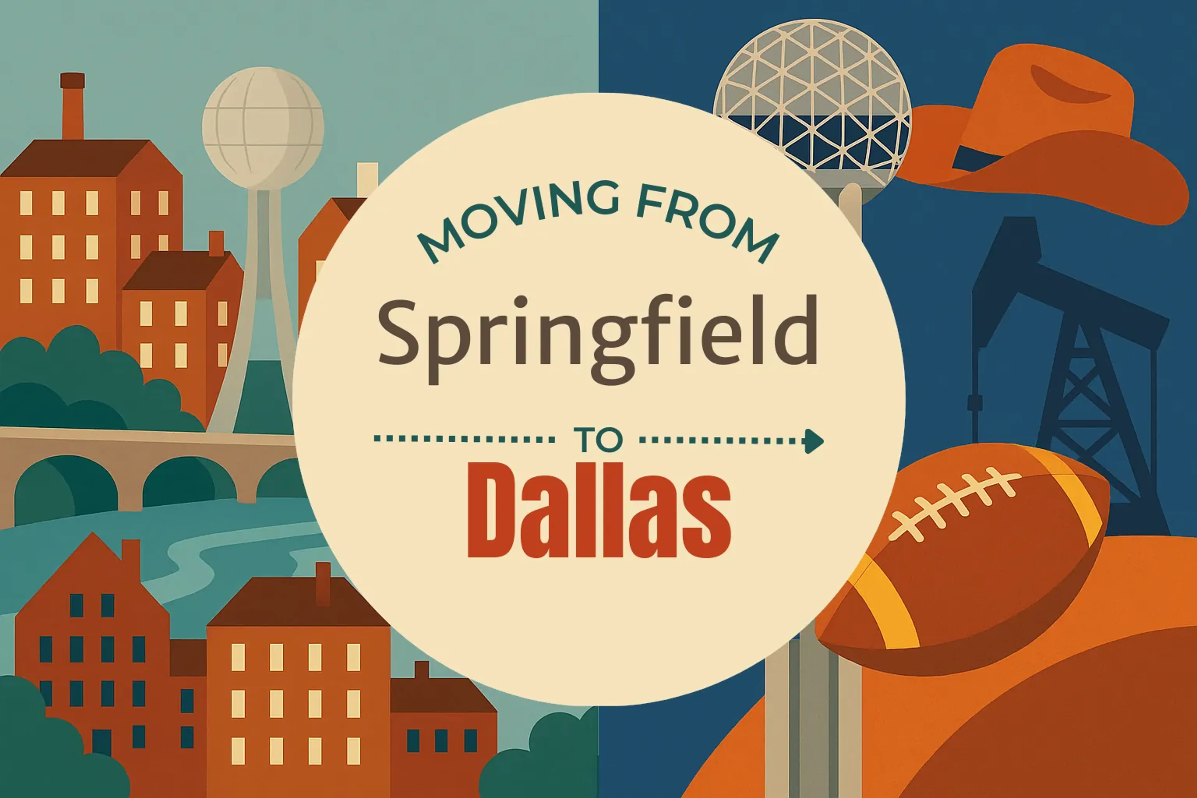 Side-by-side comparison of Springfield to Dallas moving companies