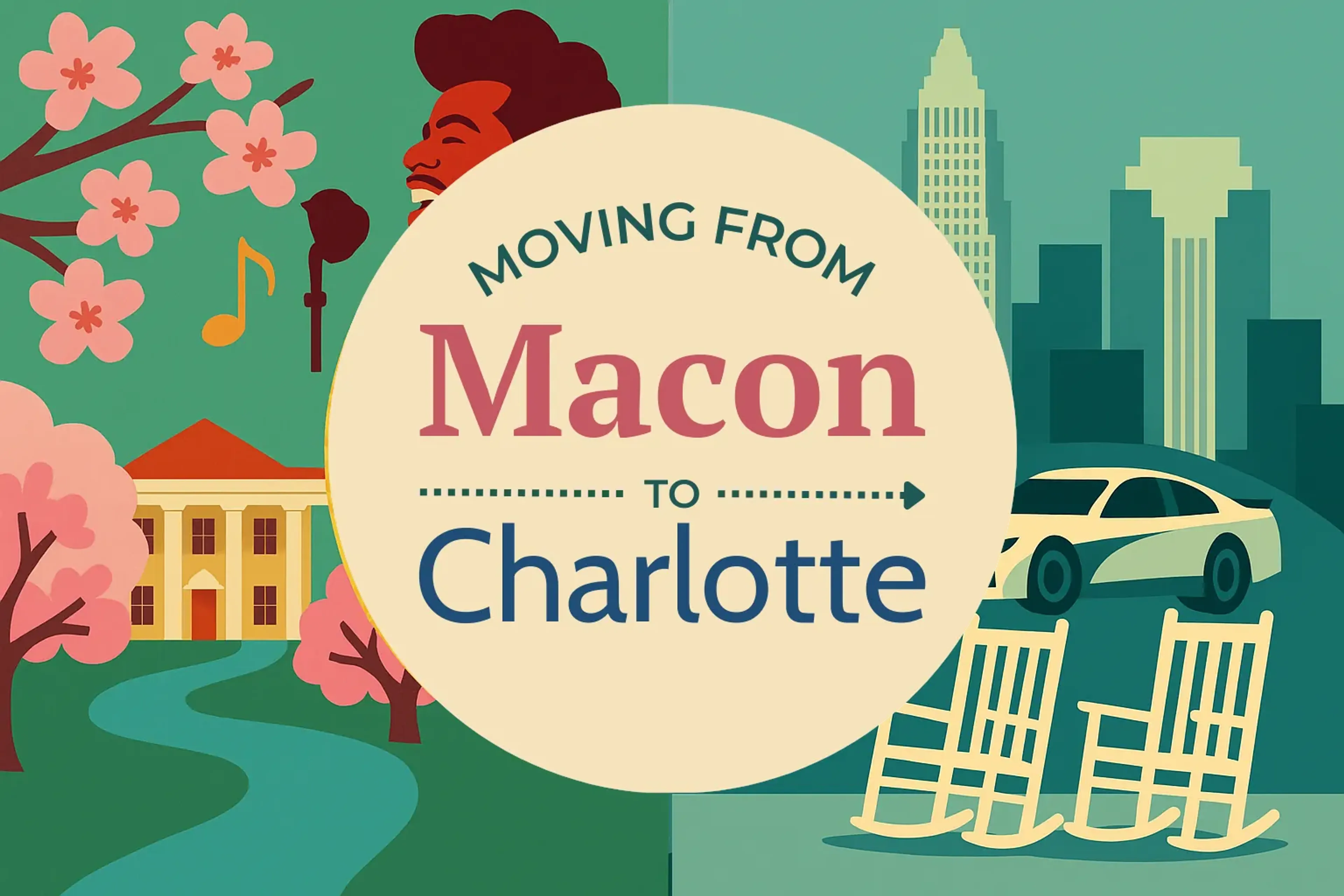 Side-by-side comparison of Macon to Charlotte moving companies