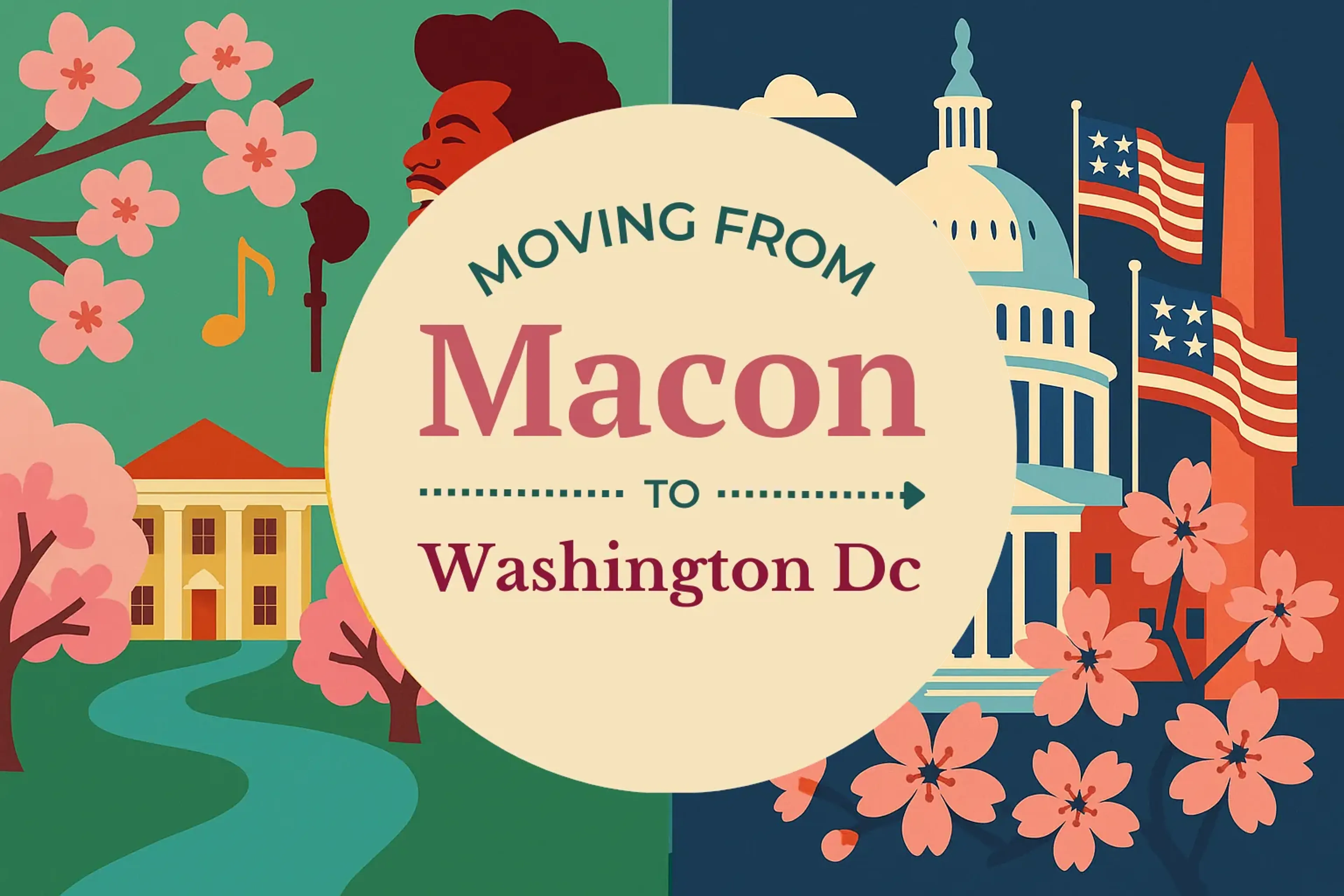 Side-by-side comparison of Macon to Washington DC moving companies