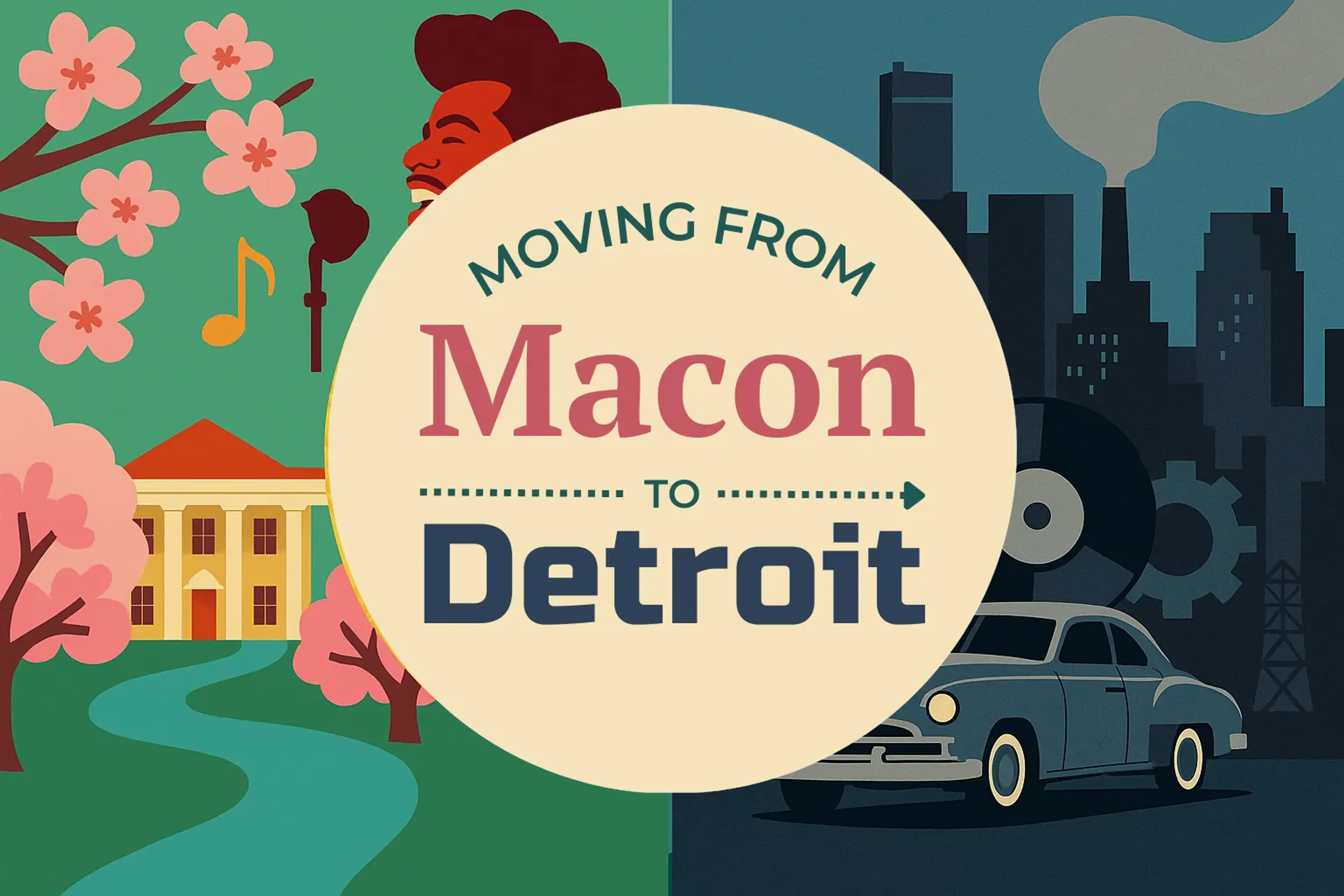 Side-by-side comparison of Macon to Detroit moving companies