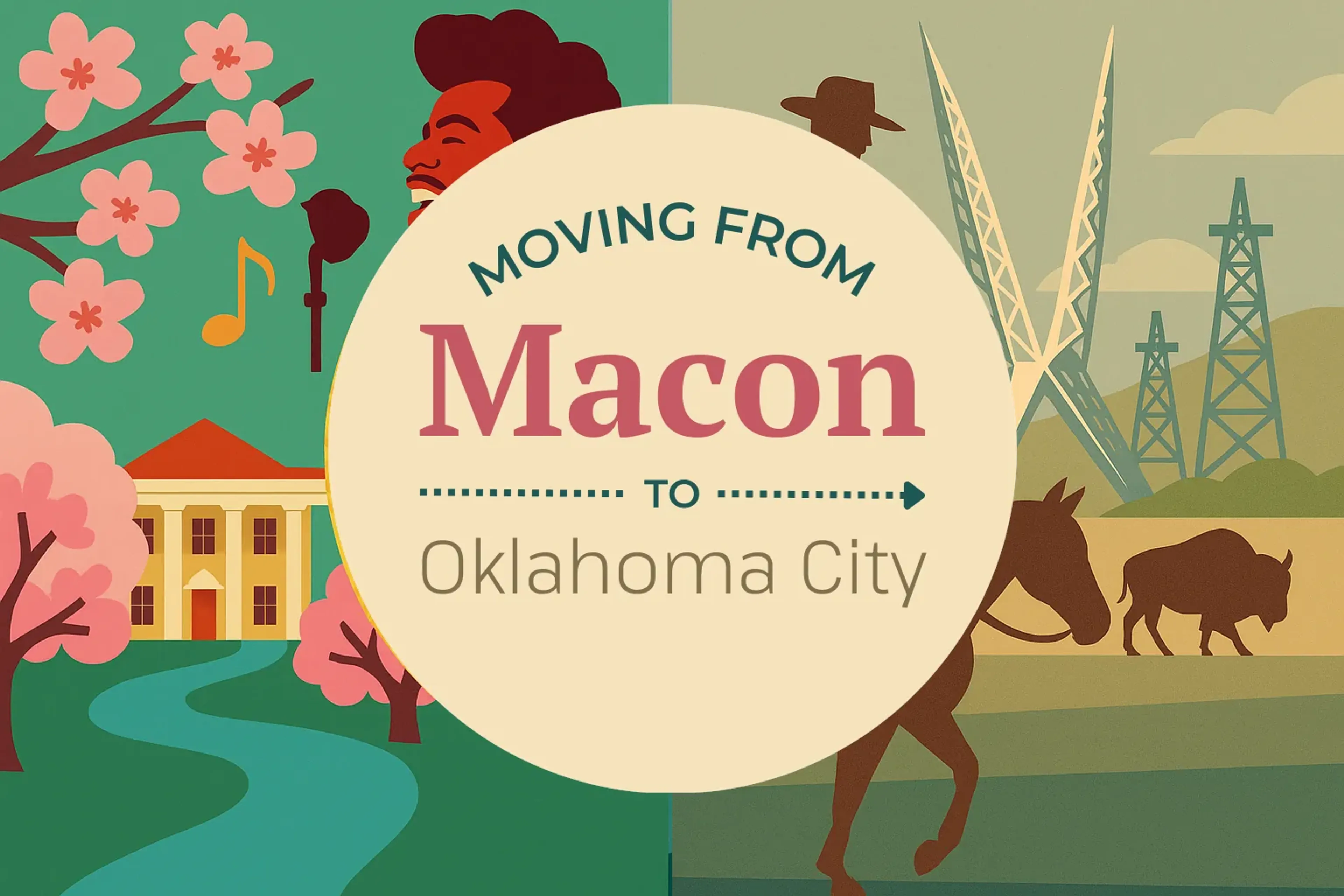Side-by-side comparison of Macon to Oklahoma City moving companies