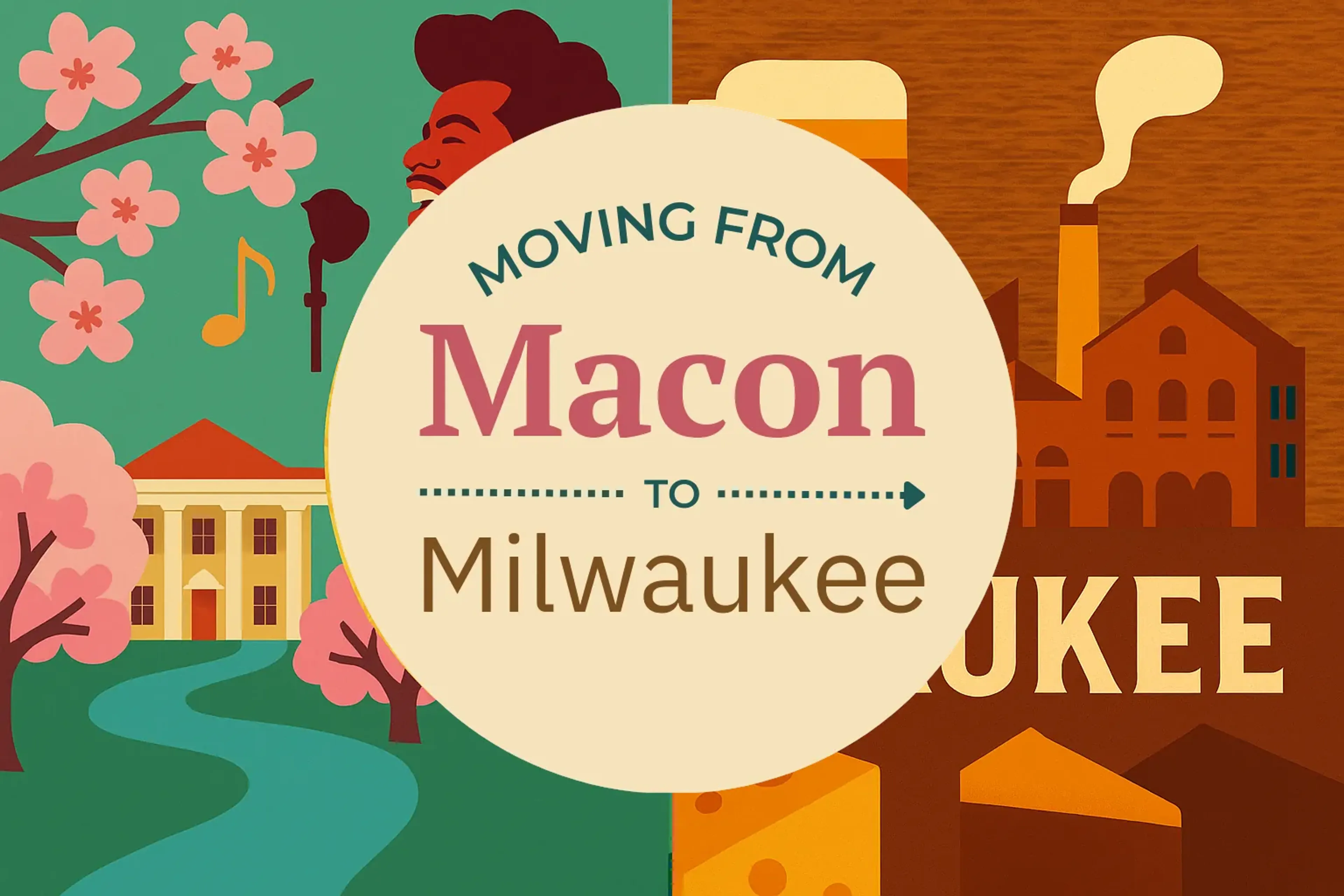 Side-by-side comparison of Macon to Milwaukee moving companies