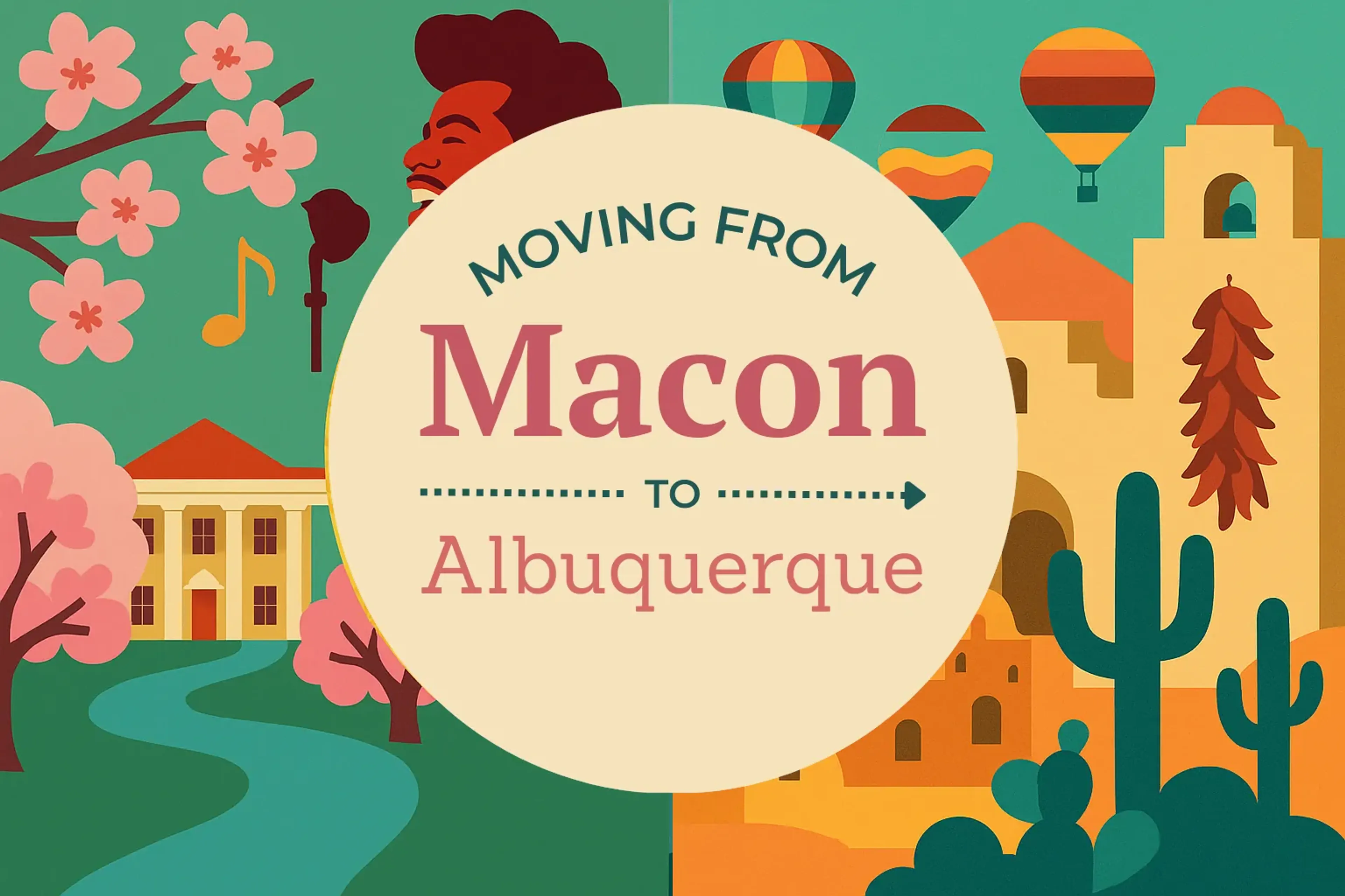 Side-by-side comparison of Macon to Albuquerque moving companies