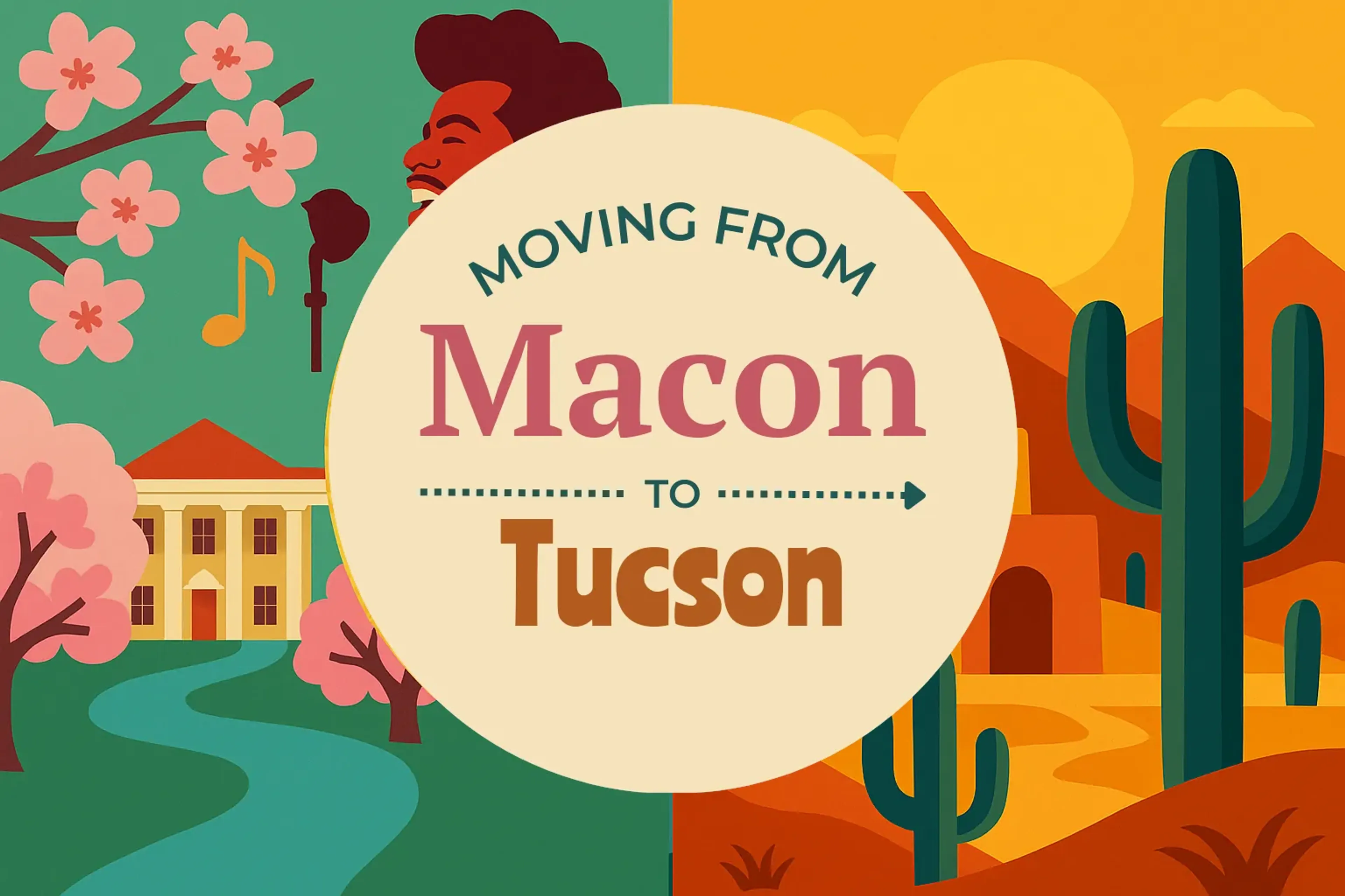 Side-by-side comparison of Macon to Tucson moving companies
