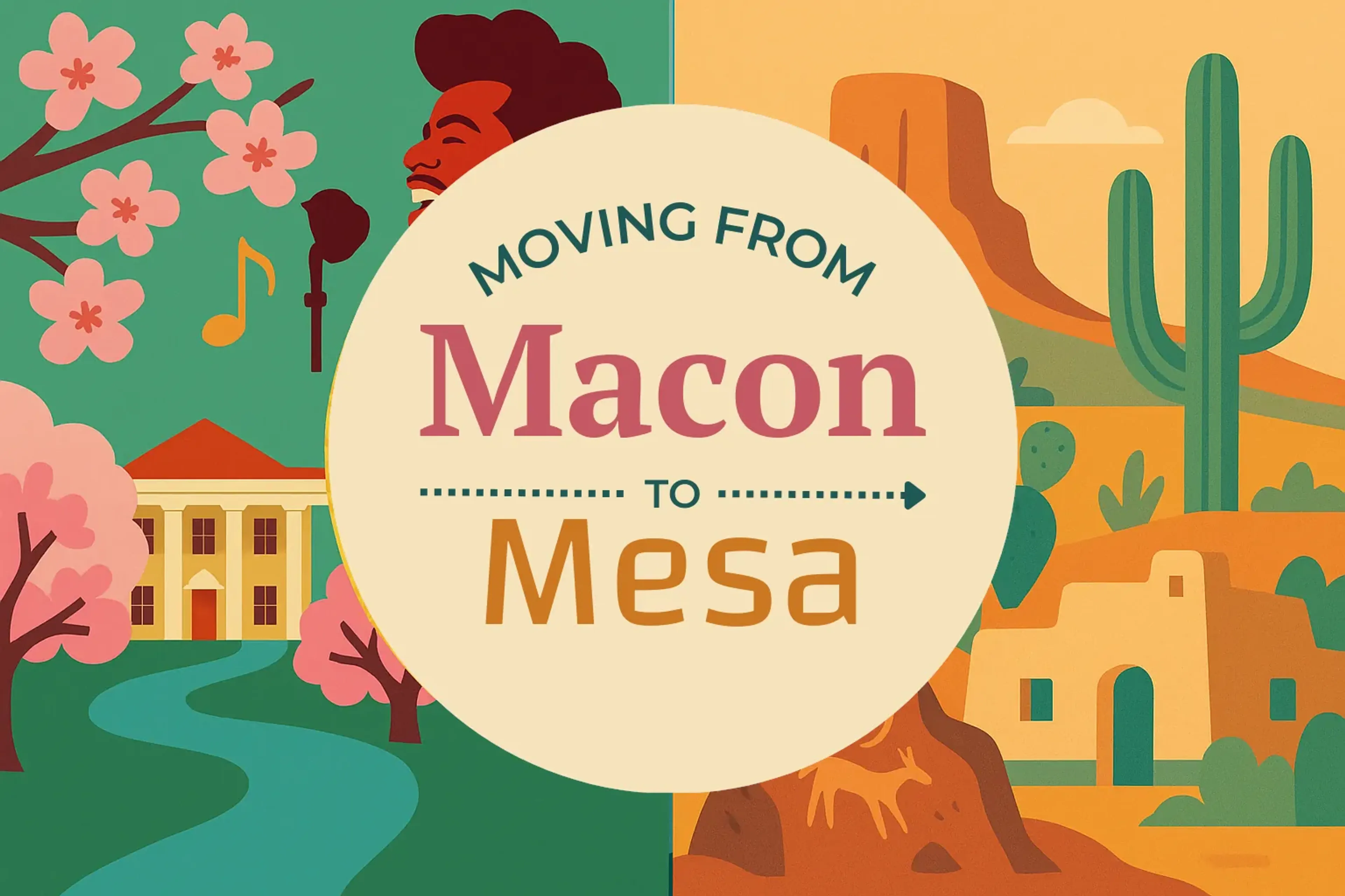 Side-by-side comparison of Macon to Mesa moving companies
